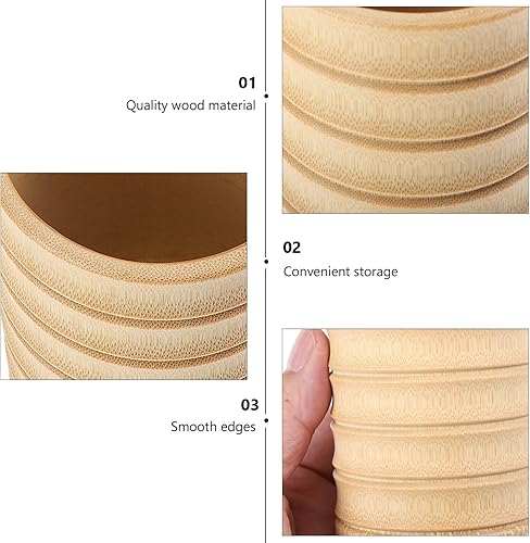 Miniatura 4 de Housoutil Soporte para utensilios de madera de acacia para encimera de cocina, 4.32 x 2.79 pulgadas, soporte grande para utensilios de cocina,