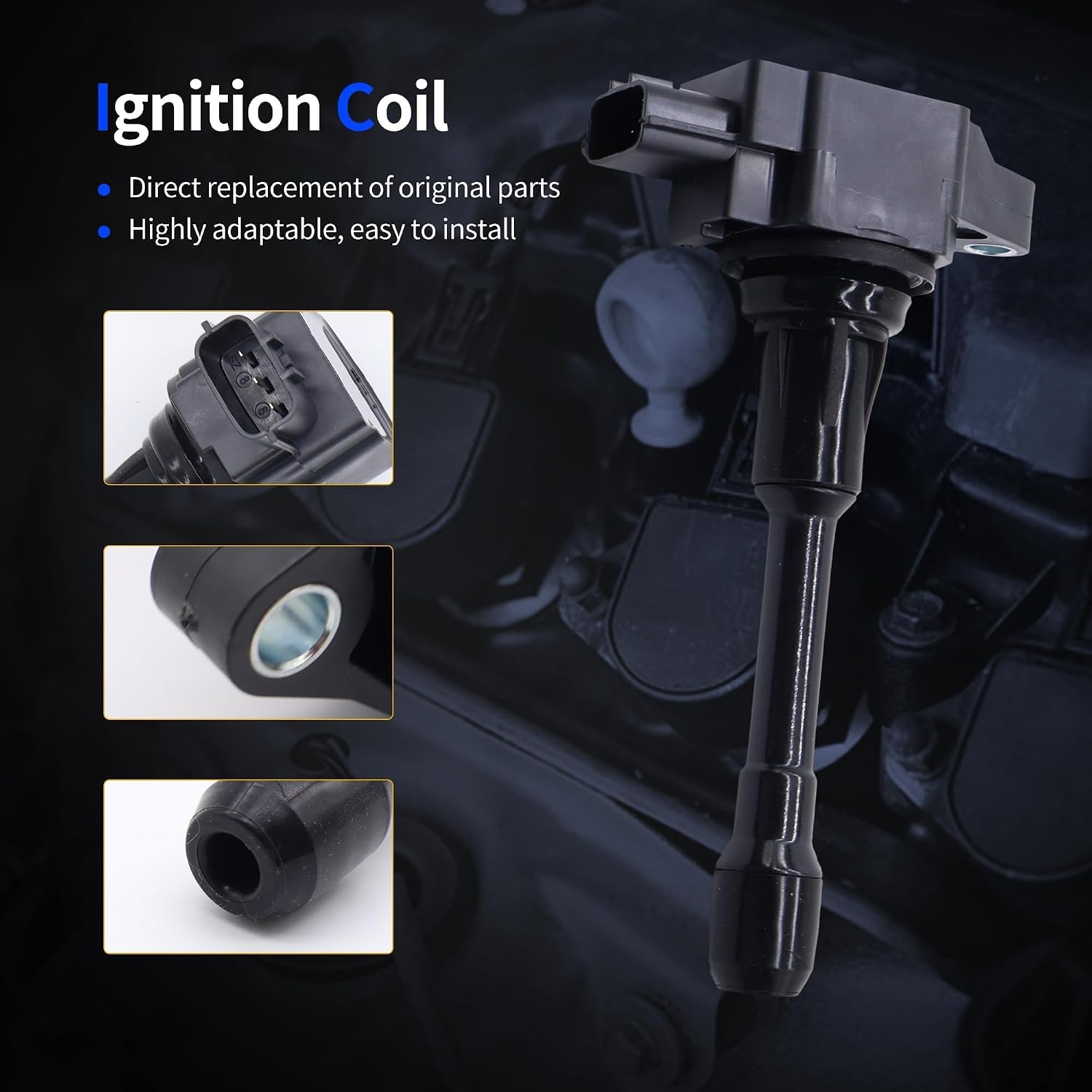Ignition Coil UF617 UF549 Compatible with Nissan 370Z Infiniti EX37 FX37 FX50 G37 M37 M56 Q40 Q50 Q60 Q70 QX50 QX70-1.6L 1.8L 2.5L 3.7L 5.0L 5.6L V6 Engines Replace# 22448JA00C 22448EY00A