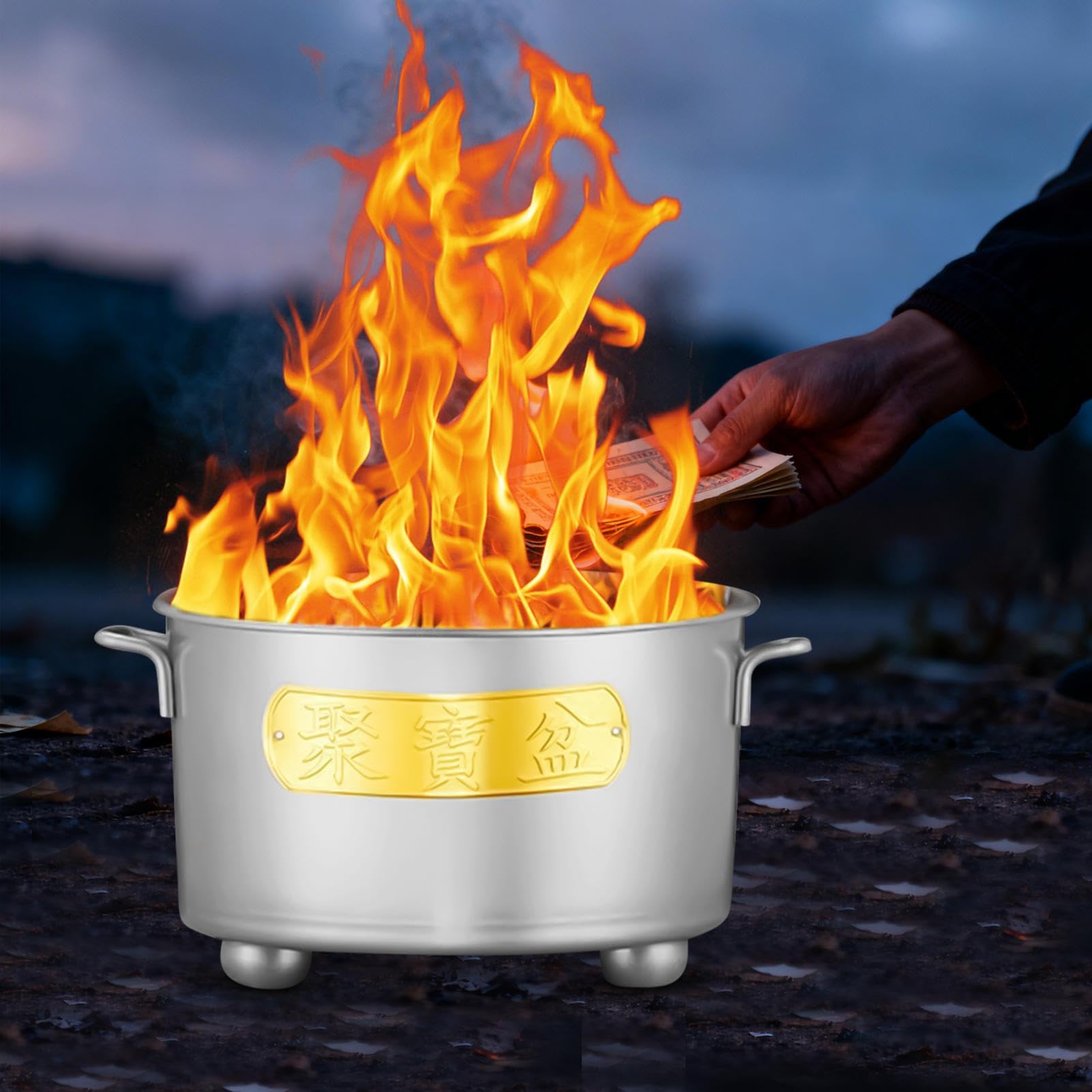 de combustion – Incinérateur résistant à la chaleur, de combustion pour cour, jardin, ferme, construction en métal robuste, facile à utiliser pour brûler du bois et des déchets, outil de