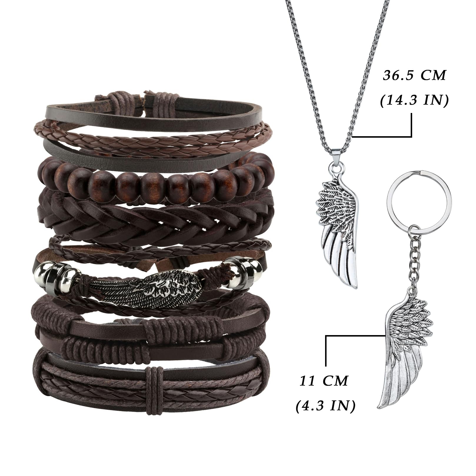 Lot de 6 à 12 bracelets tressés en similicuir punk pour homme et femme, réglables