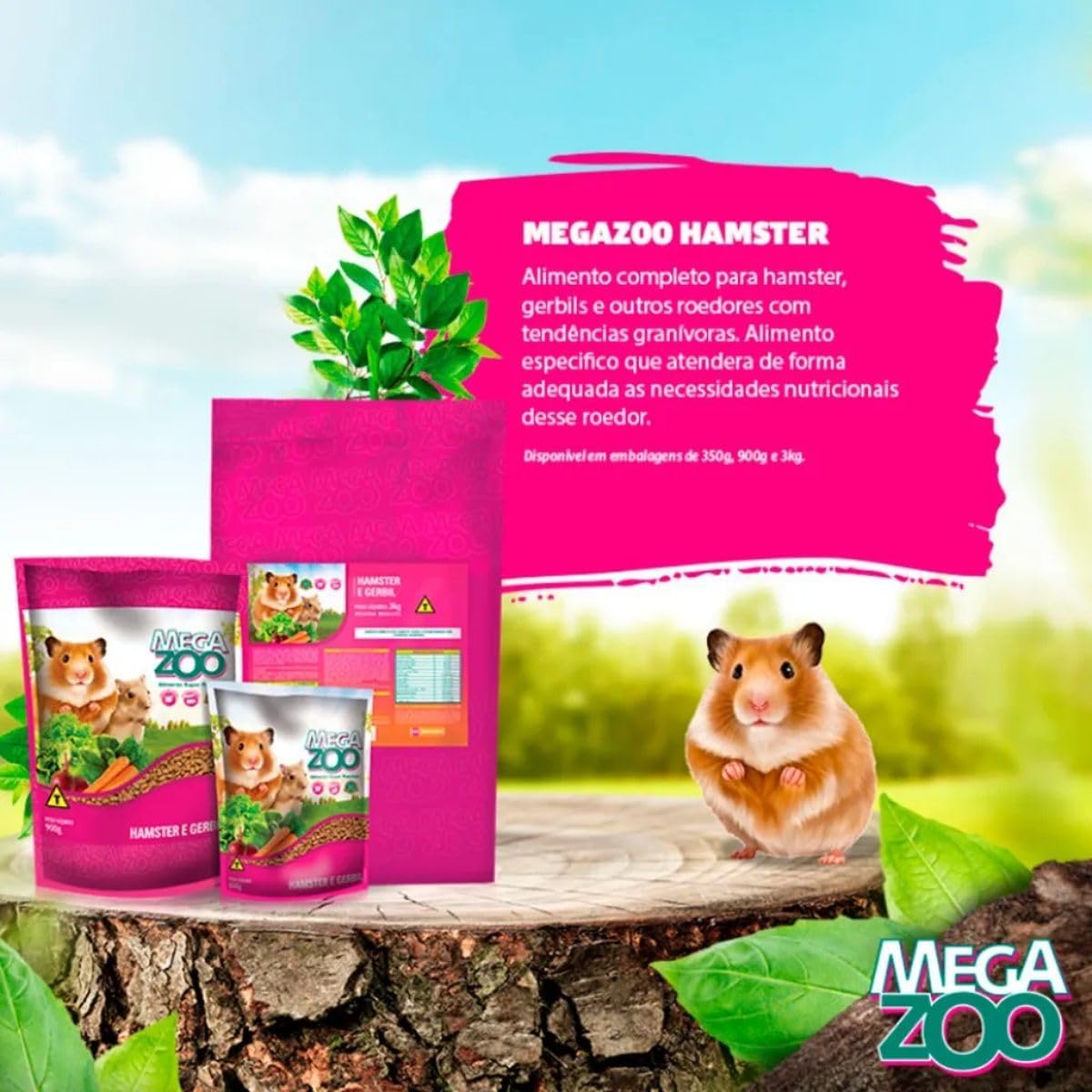 Ração Megazoo Extrusada Hamster e Gerbil 300g