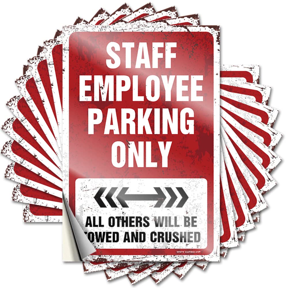 Tattoo Books, Drinking Bottle Staff Employee Parking Only | Balcony Decor(12X18CM)