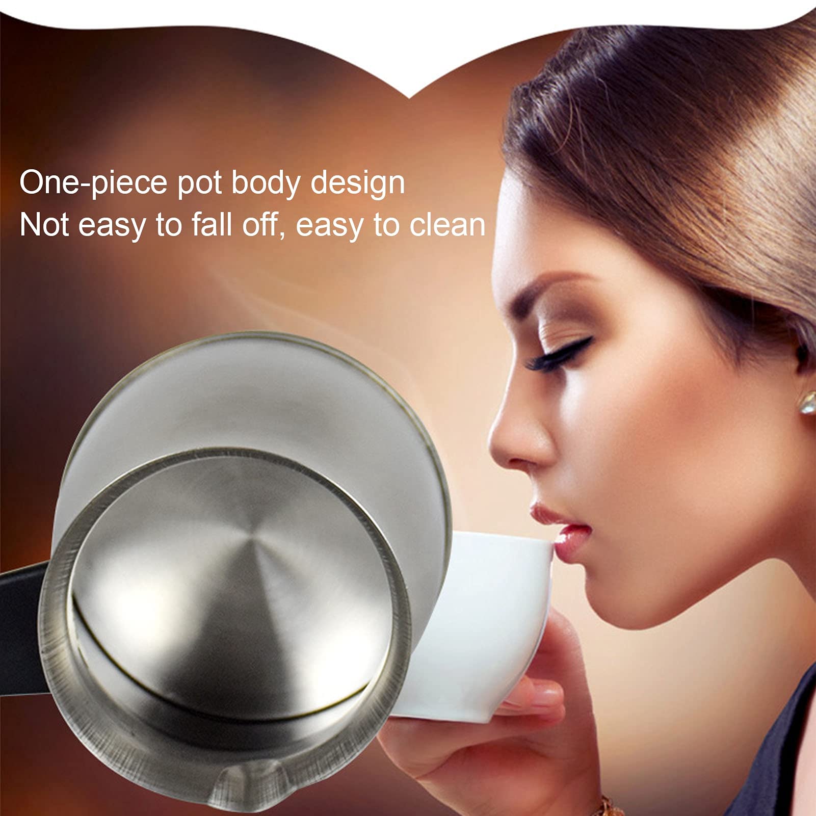 Hervidor EléCtrico, 800W 500Ml Acero Inoxidable ErgonóMico Tetera EléCtrica El Ahorro De EnergíA CalefaccióN Por InmersióN FáCil De Limpiar Cafetera EléCtrica Con Mango Largo Para Regalo Café Té