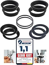FEINER® Set of 2 | 10 pieces | seal sink drain - sealing set for 1 1/4 inch (32 mm) | siphon seals for standard siphons | bottle & design siphon | 4 x wedge, 4 x flat, 2 x O-ring