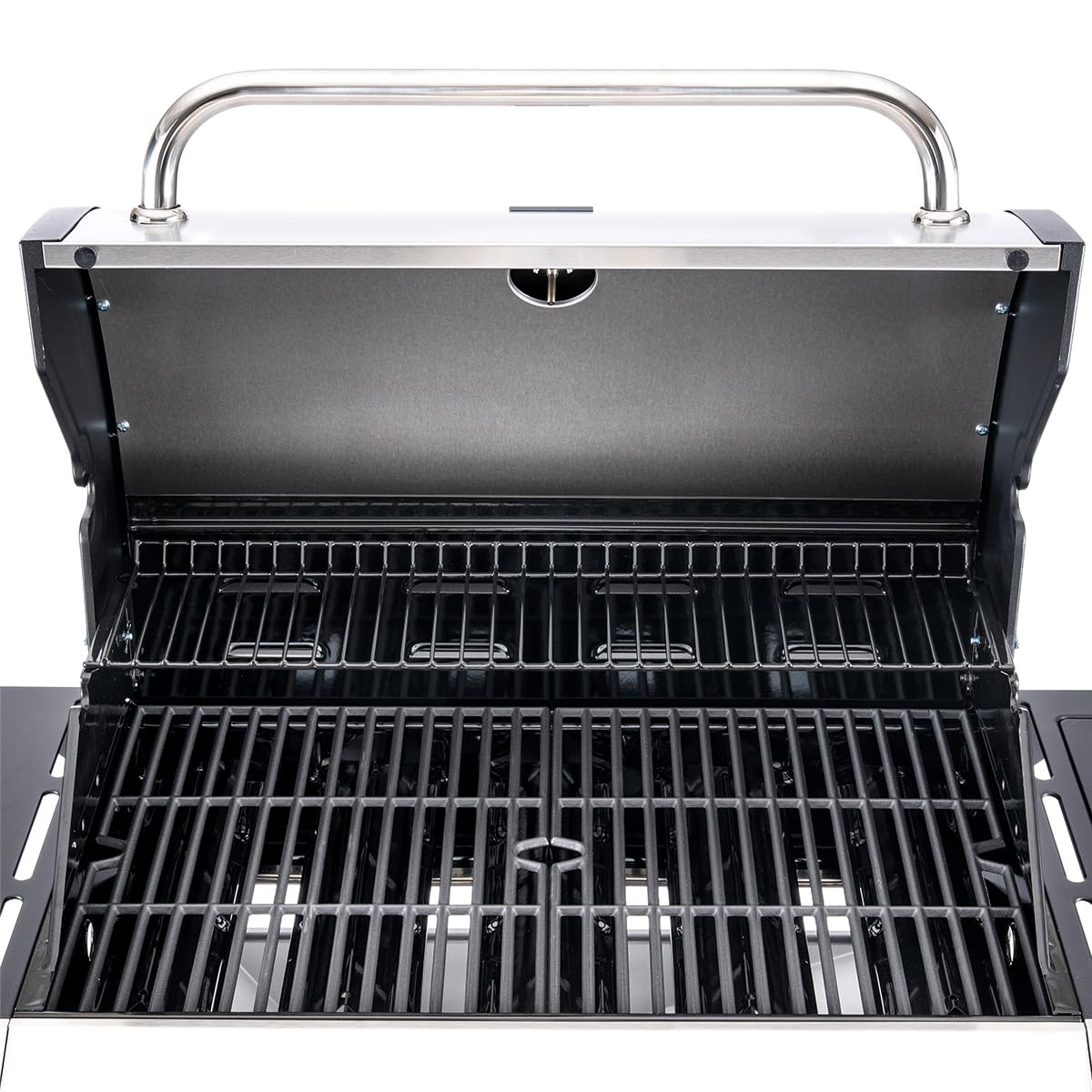 Arsard Barbecue a Gas Professionale XXL 6 Fuochi 19 KW con Bruciatore Laterale Griglia Ghisa Acciaio Inox