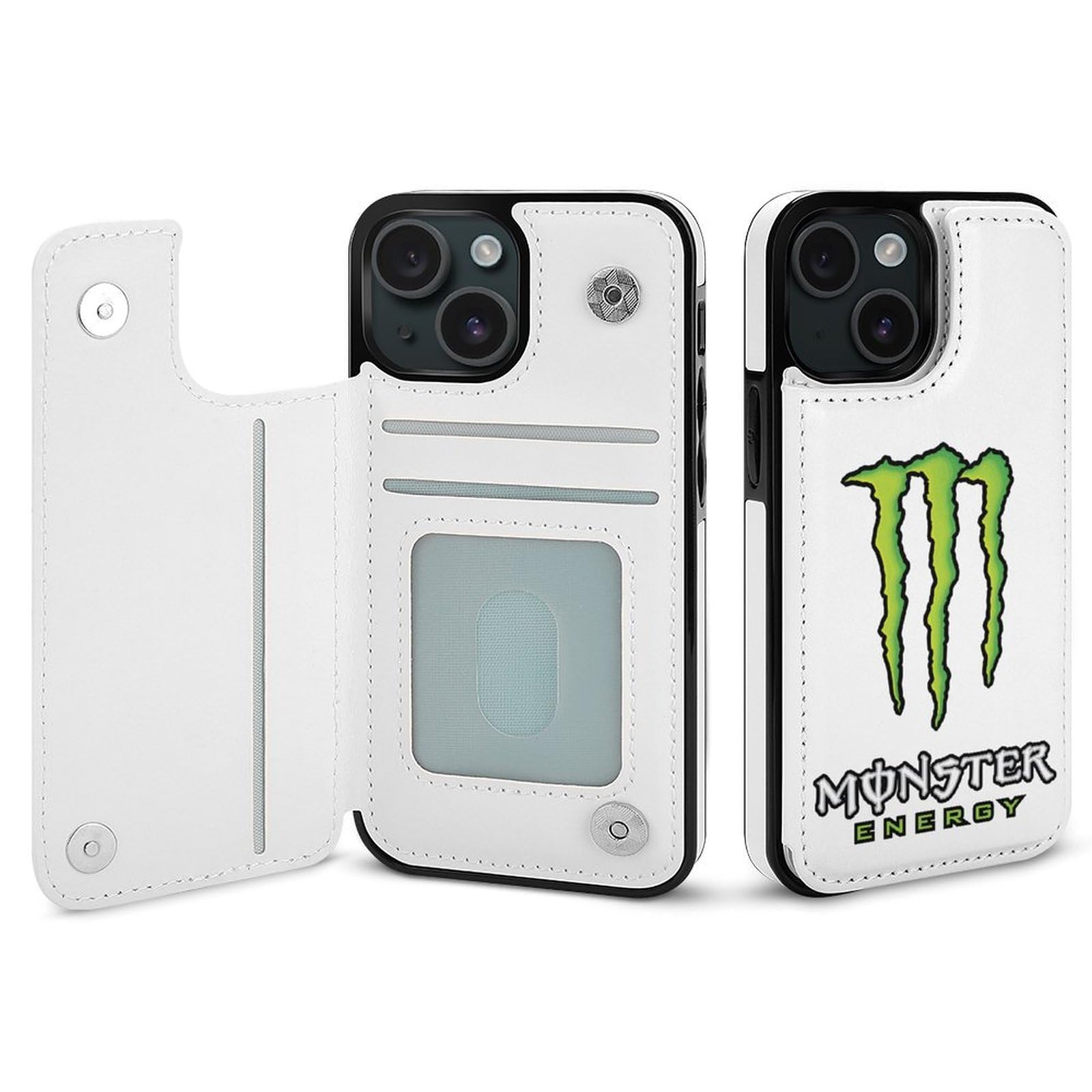 Amazon.co.jp: iPhone15 ケース 手帳型 ロゴモンスターエナジー 
