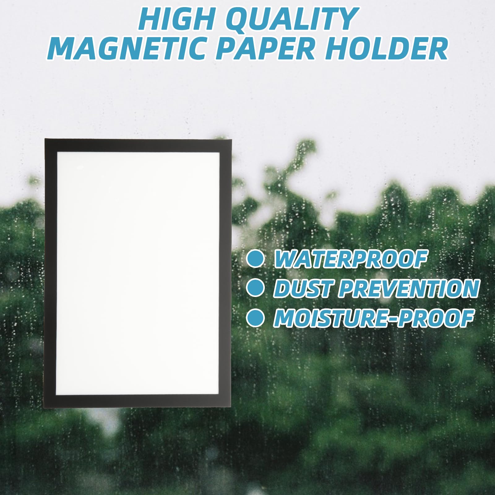 Lot De 15 Cadres Magnétiques A4, Autocollants, Transparents