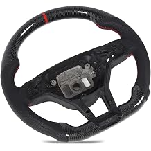 Chrees Carbon Fiber Steering Wheel, Perforated Leather Grip Design