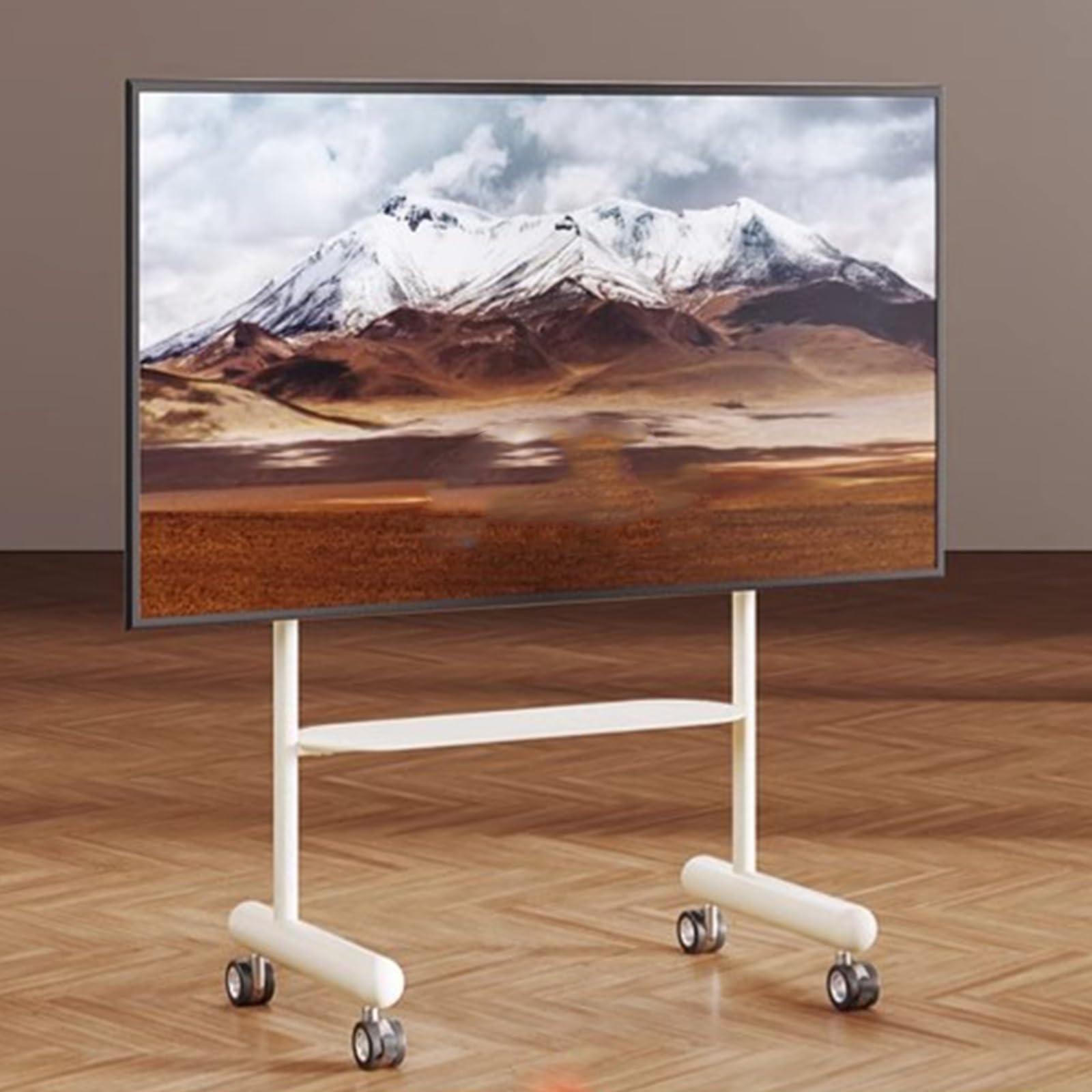DFGHNBVC Tv Stand, Tv Stands For Living Room, Television Stands, Mobile Tv Cart, Universal Tv Stand For 40-100 Inch Tvs, Floor Tv Stand, Height Adjustable, For Home Office,Yellow-40-55In