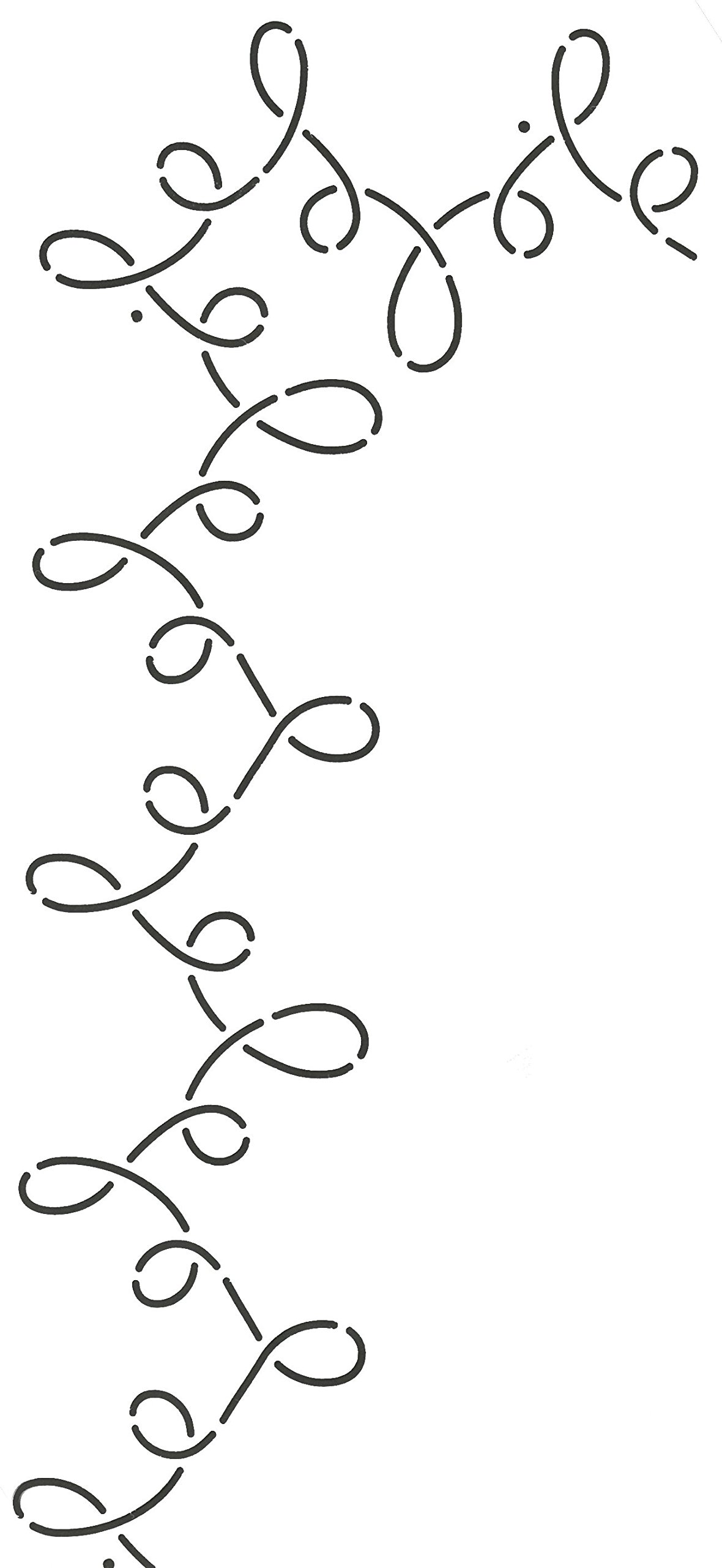 Quilting Creations Curly Q Border Quilt Stencil, 3"