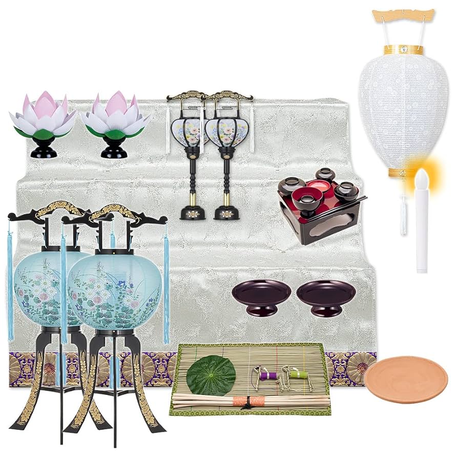 Amazon｜仏壇屋 滝田商店 盆提灯 お盆用品 盆棚付き 初盆セット