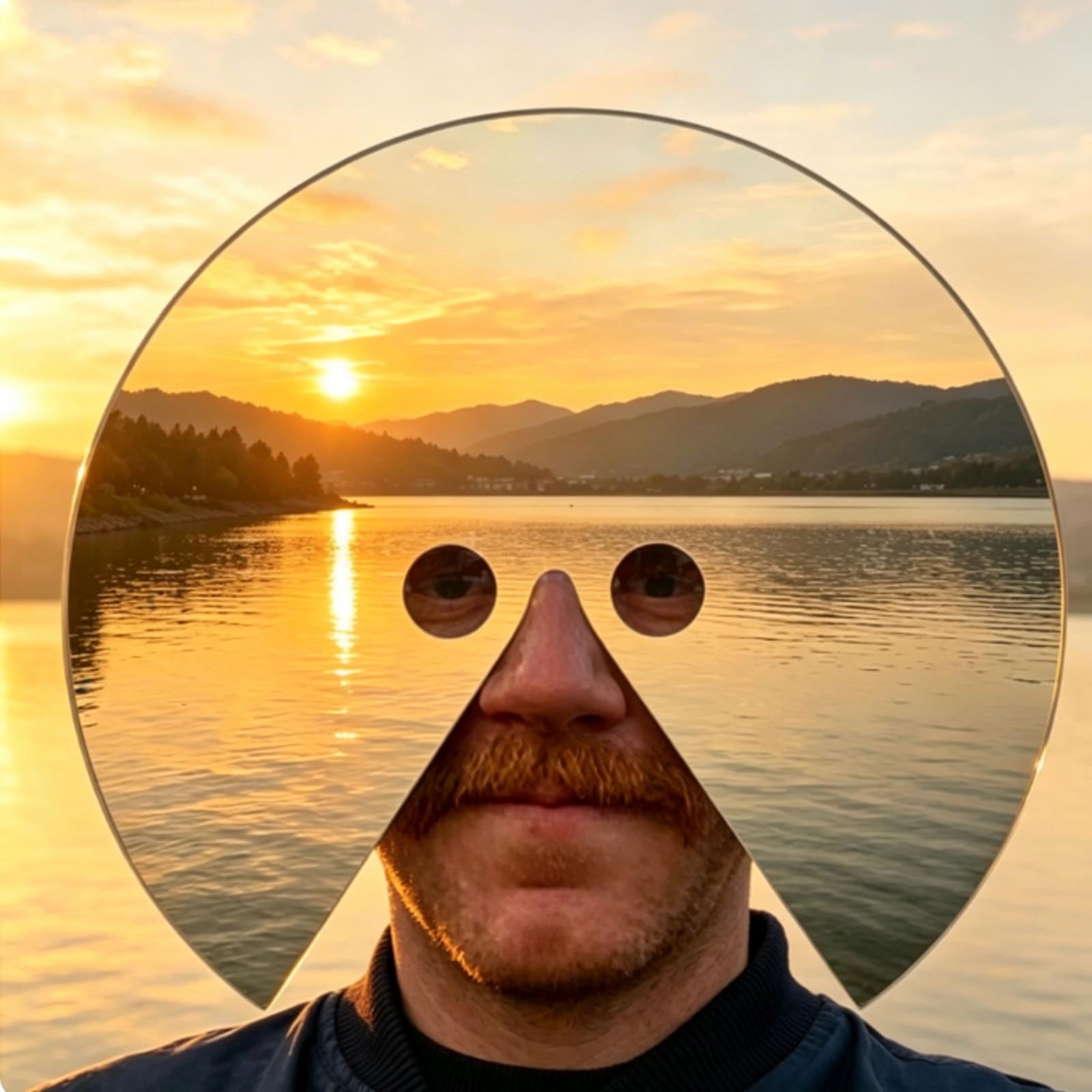 Mirror Mask - What I'm Looking At | Specchio da Testa Anti-Selfie | Mostra il Punto di Vista di Chi lo Indossa | Riflette Luce e Movimento | Accessorio Creativo per Fotografia e Video Arte (1pcs)