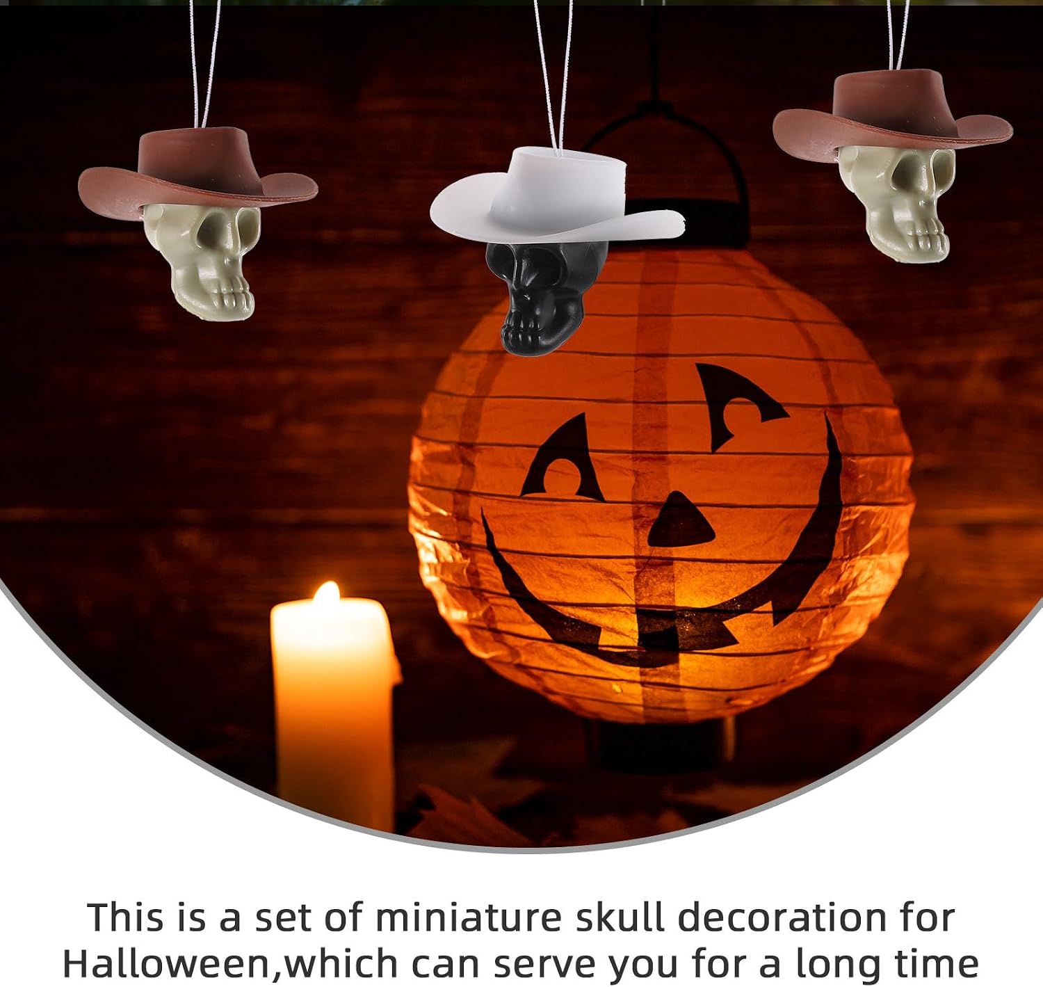12pcs Small Skull Head Ornament for Halloween Season Party Decorating image 3