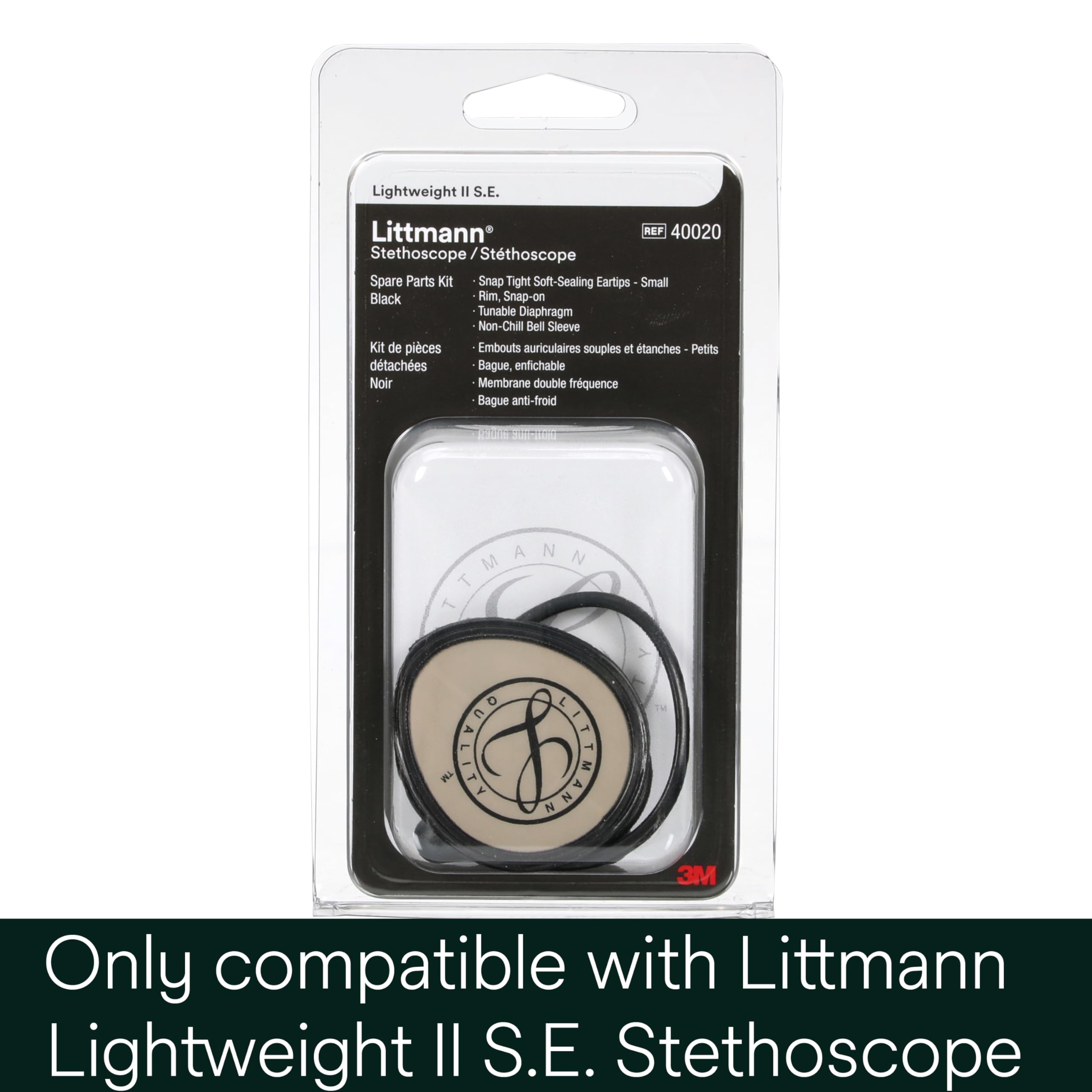3M Littmann Zestaw części, Lightweight II S.E., czarny, 40020