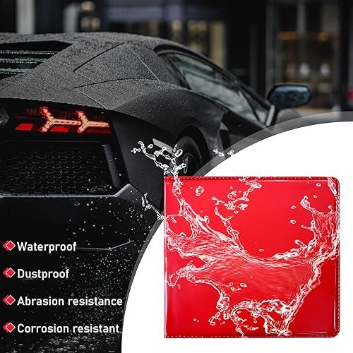 Miniatura 4 de Soporte para registro y seguro de automóvil, organizador de guanteras de automóvil premium de 5.2 x 4.7 pulgadas con cierre, soporte esencial para