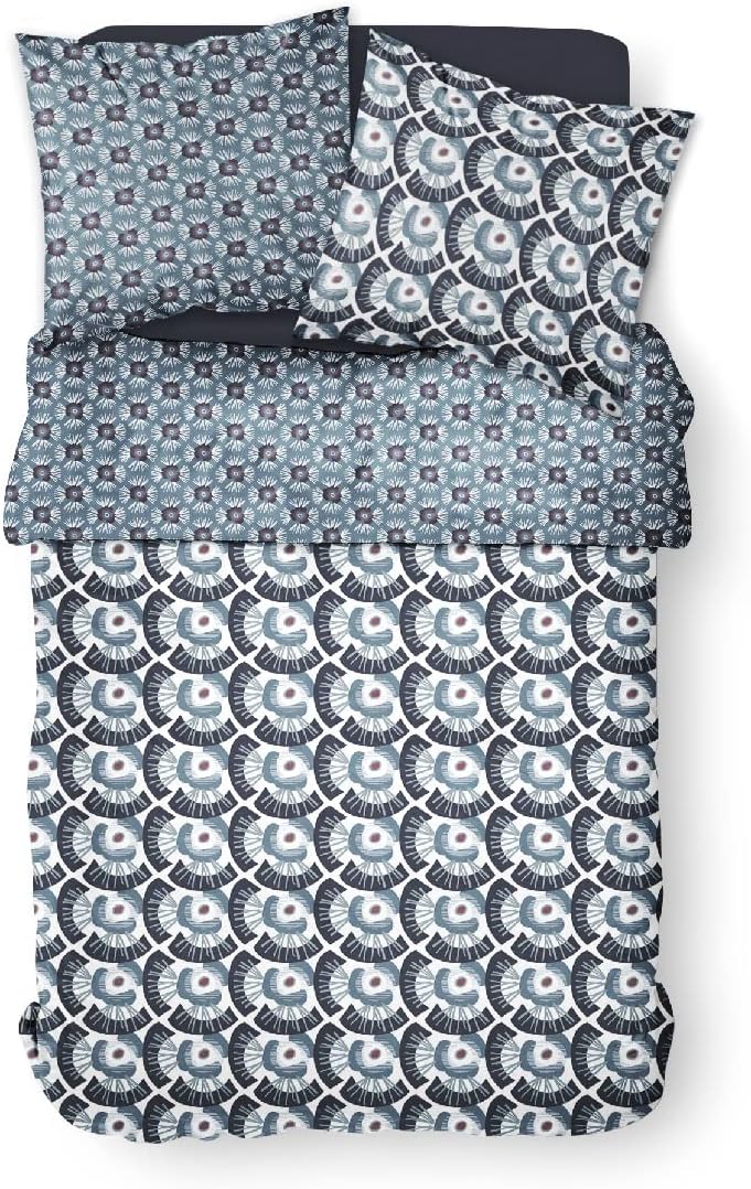 TODAY Duvet Cover Set, Cotton, Blue, Jumeau - Image 5
