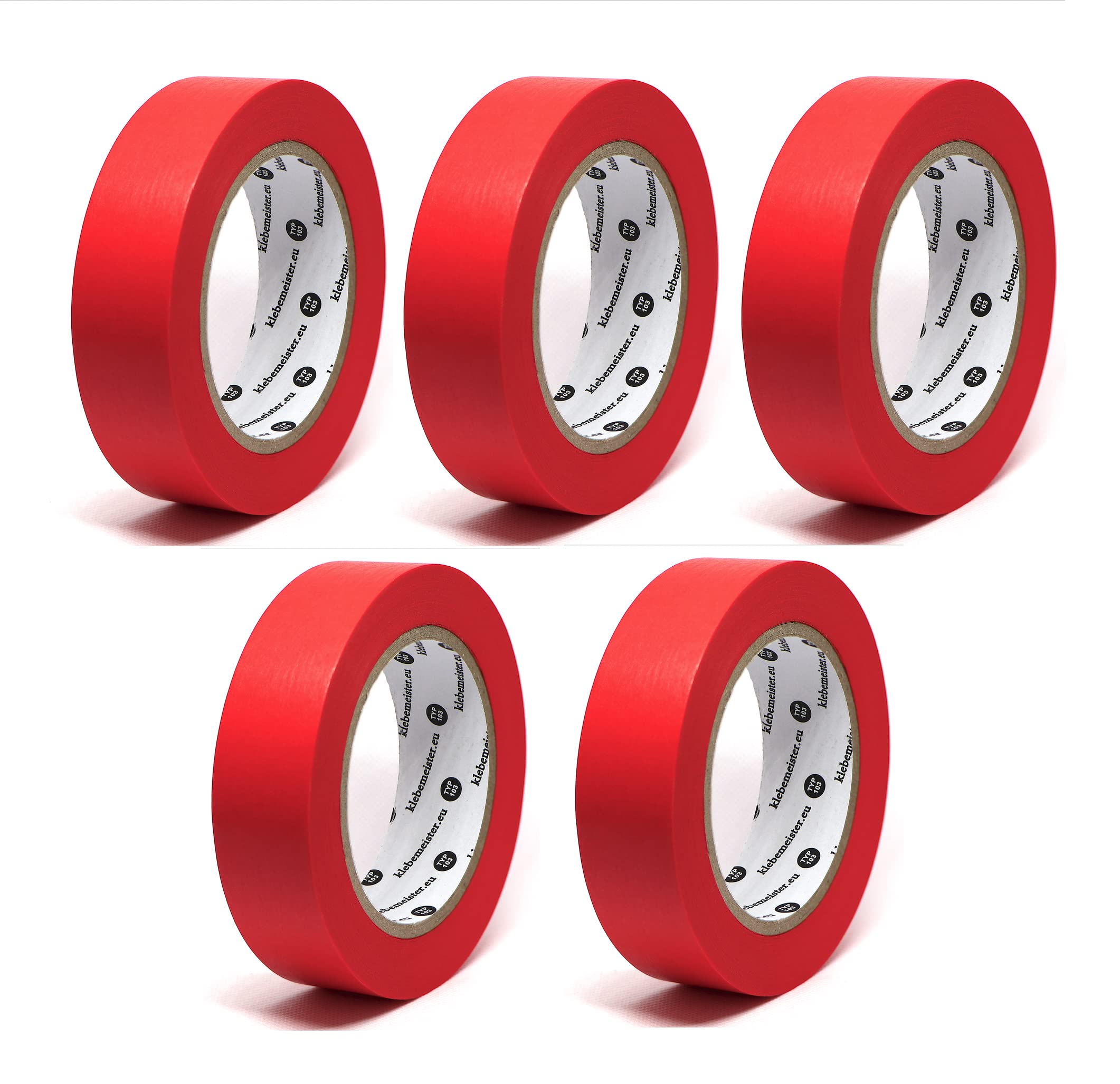 klebemeister® STRONG PREMIUM - Ultra scharfes Professionelles Abklebeband Malerband ⎥ 5x Rollen je 30mm x 50m = 250m