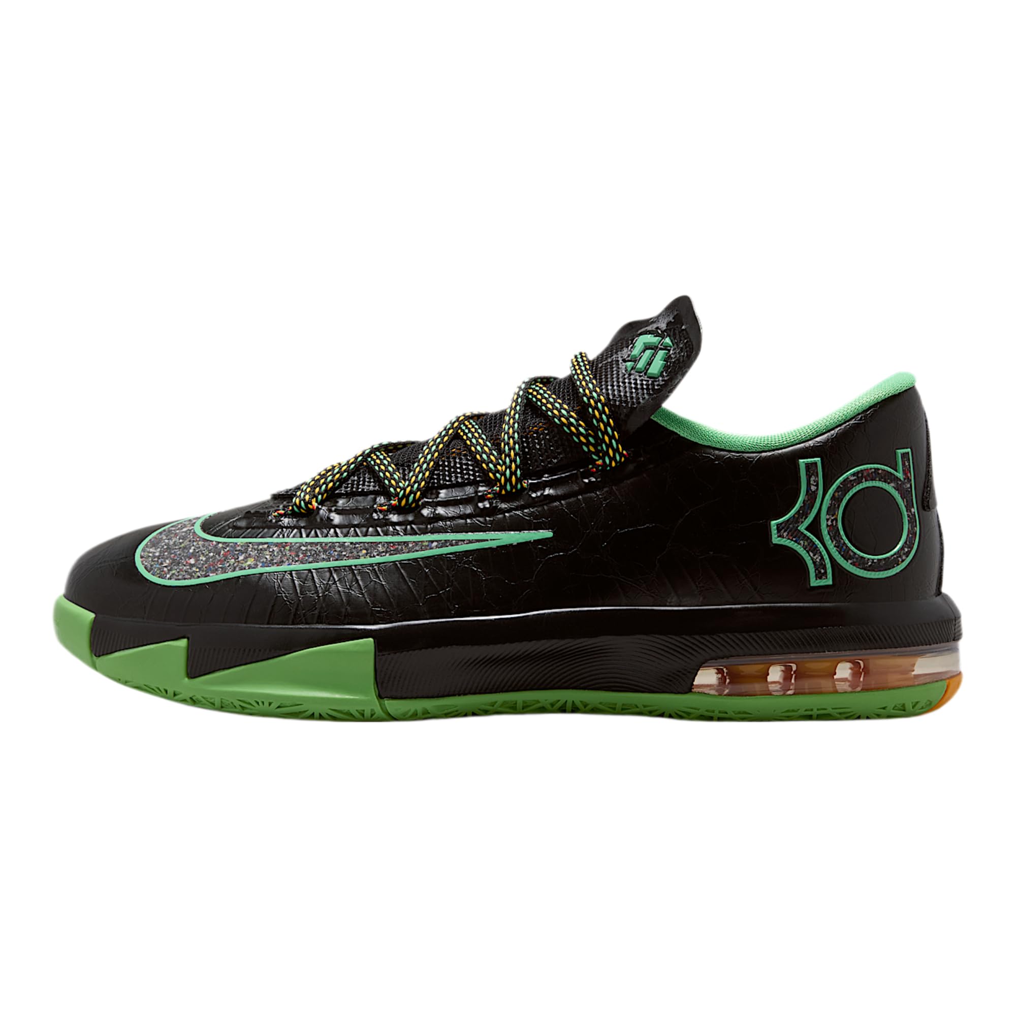 KD 6 Big Kids' Shoes (Black/Light Lucid Green/Multi-Color)