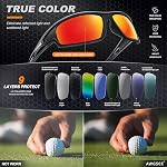 Polarized Sports Sunglasses for Men 100% UV Protection Wrap Around Unbreakable Sun Glasses for Fishing Driving