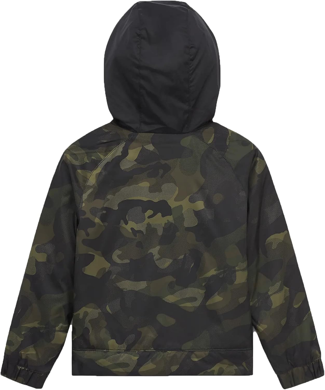 Nike Little Boys Full Zip Windrunner Hoodie Jacket (Camo Green(86H020-A38)/Orange, 7 Years)