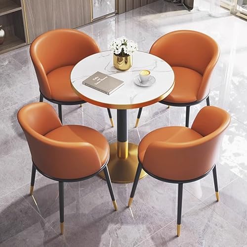 Miniatura 10 de YVYKFZD Mesa de recepción de oficina, mesa de club, mesa de centro para cocina, mesa de comedor para 4, mesa de conferencias redonda simple, mesa de