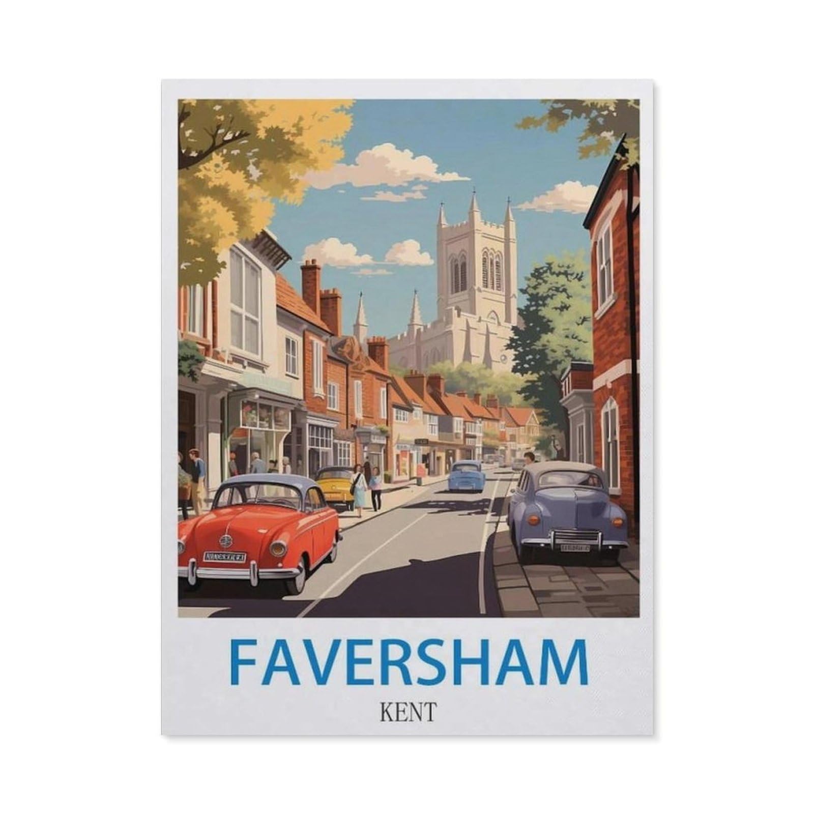 BEAYODKP 5D Diamond Painting，Faversham Kent（50x60cm）