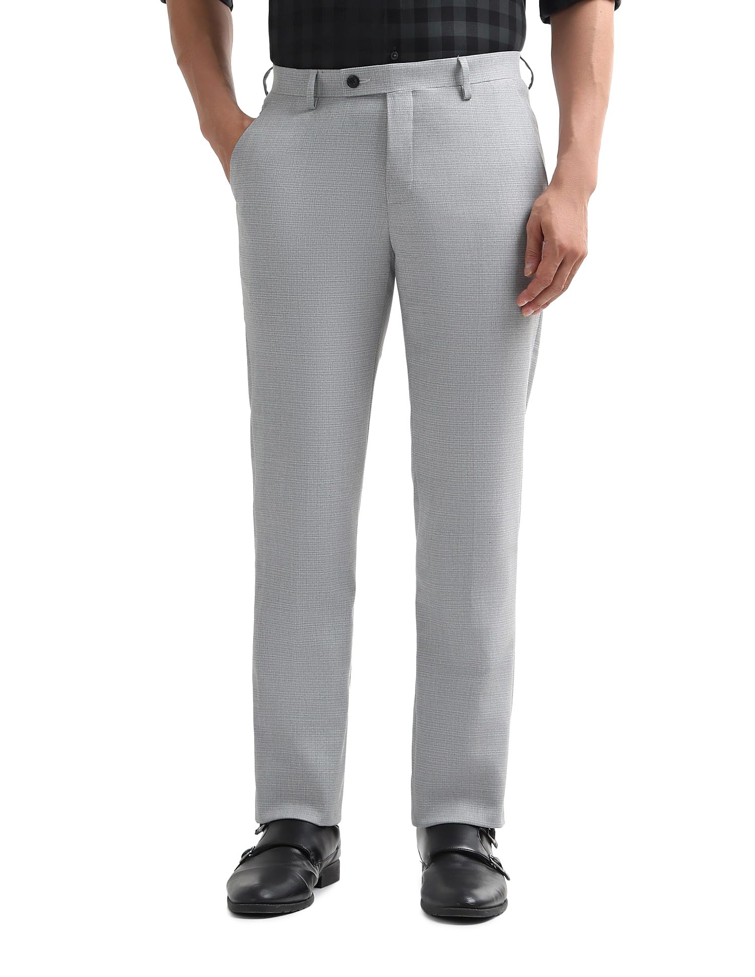 arrow Men Grey Formal Trouser_ARAEOTR2111-picture-11
