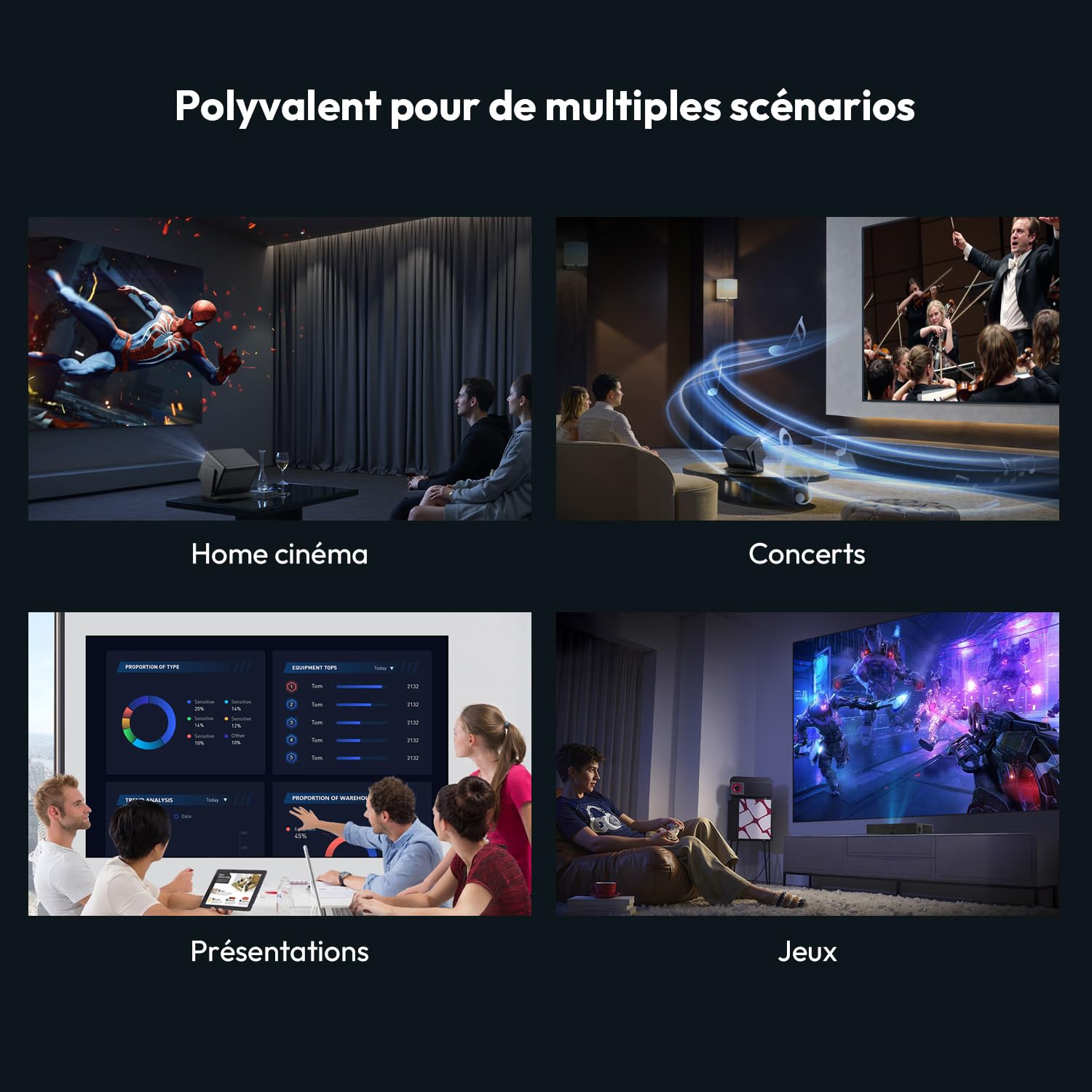 Écran Projecteur ALR CLR Cadre Fixe UST 100 Pouces