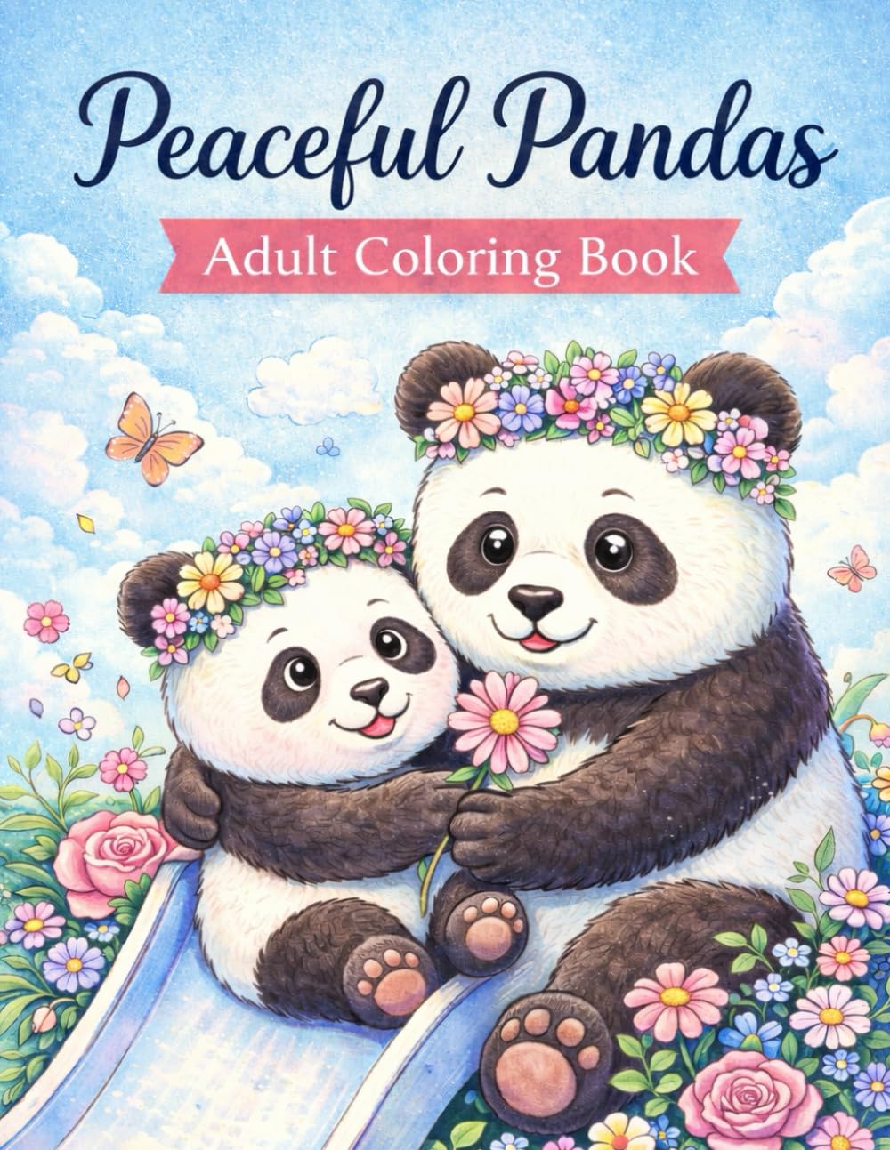 Peaceful Pandas: Adult Coloring Book for Relaxation and Stress Relief