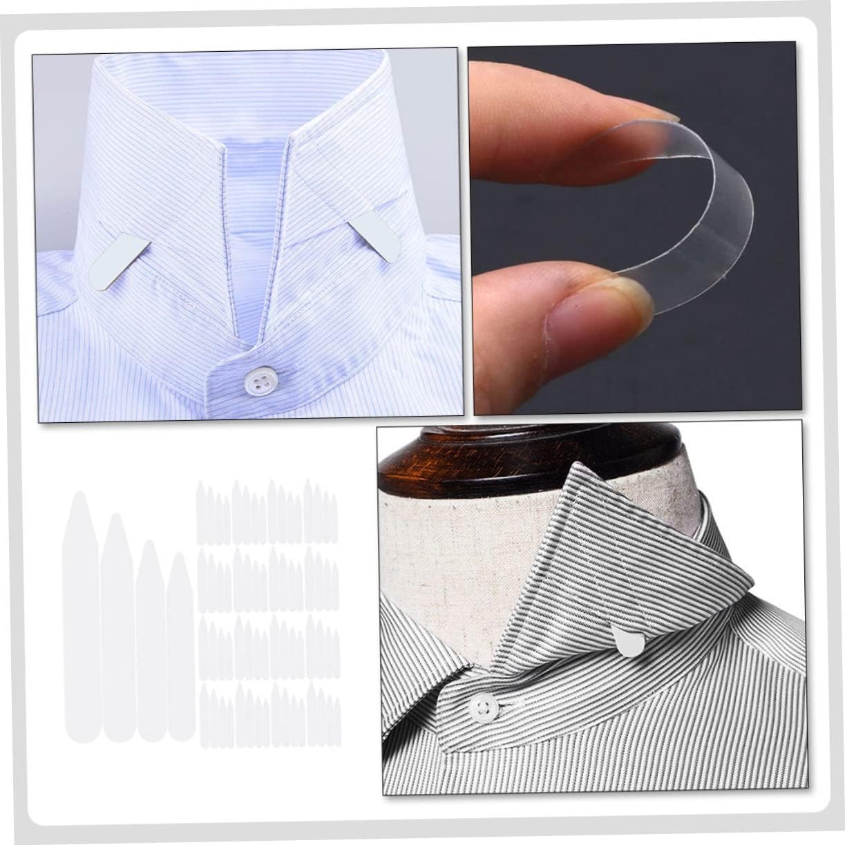 CALLARON 800 Pcs Shirt Collar Stays Shirt Collar Inserts for Men Shirt Collar Inserts for Women Collar Supplies