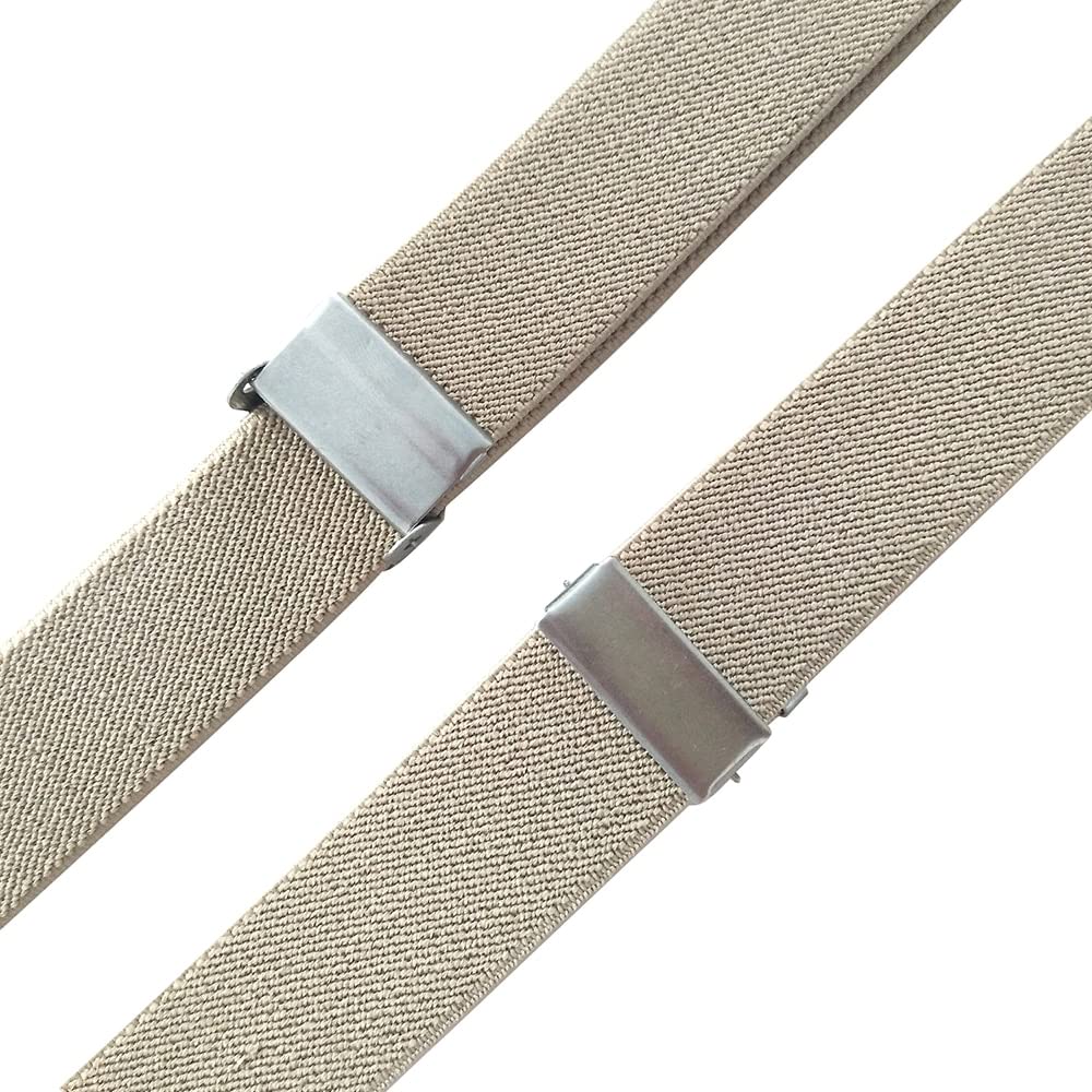 Hosenträger Suspender Hosenträger Für Damen, 4 Clips, Y-Rücken, 2,5 cm Breit, Verstellbar, Elastisch, Jeans-Hosenträger, Damen-Hosenträger Für Hochzeitsfeier, Veranstaltung, Khaki