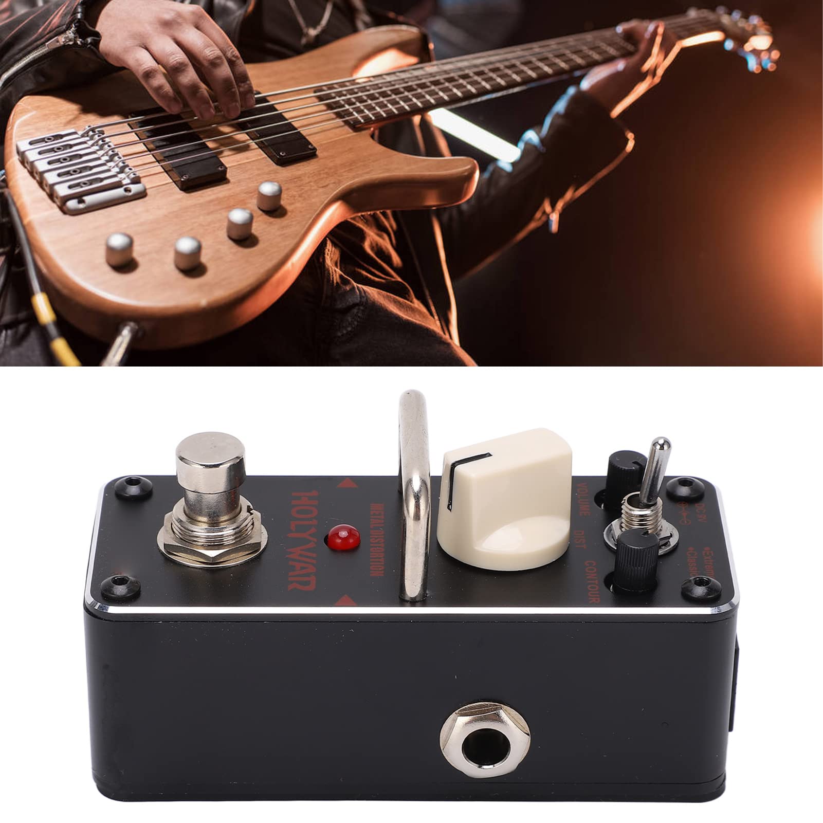 Pedale distorsione in metallo, modalità estrema e classica Uscita 470 Ohm Pedali per chitarra elettrica per chitarre