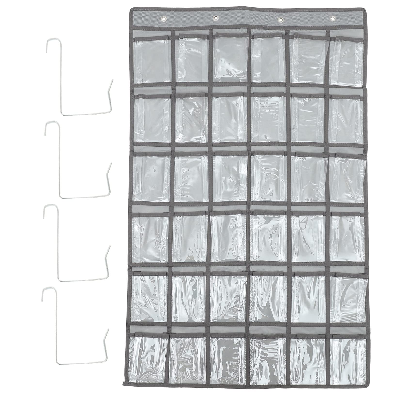 SEWACC Hanging Pocket Organizer for Phones and School Supplies Wall Storage Bag for Classroom Easy to Assemble with Pockets for Phones and Sundries Gray