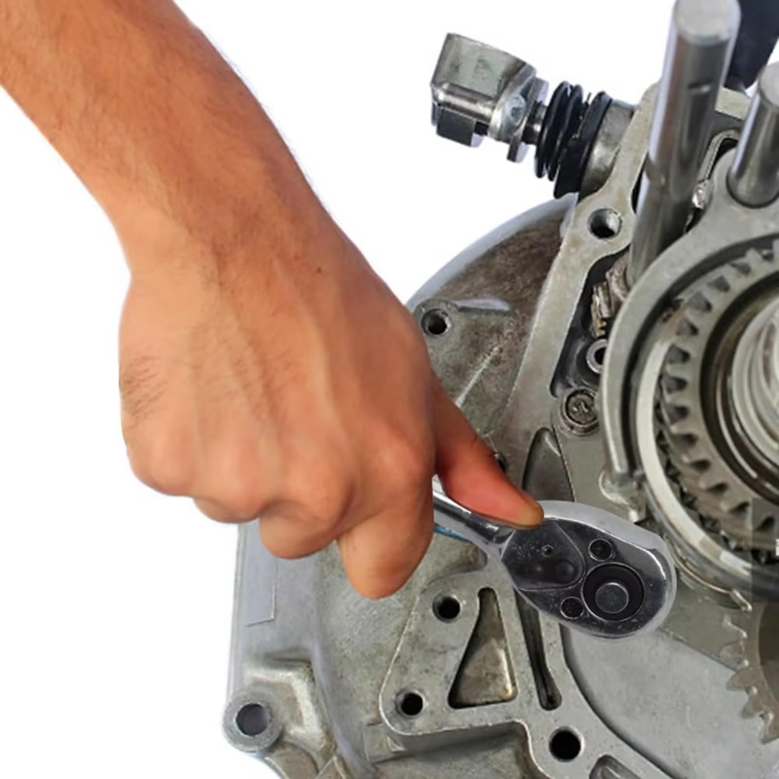 Maletín herramientas multiusos Juego Llaves Trinquete 46 Uds. Juego Herramientas Mecánicas Para Reparación Automóviles Y Hogar Con Estuche De Almacenamiento 1/4 Pulgadas