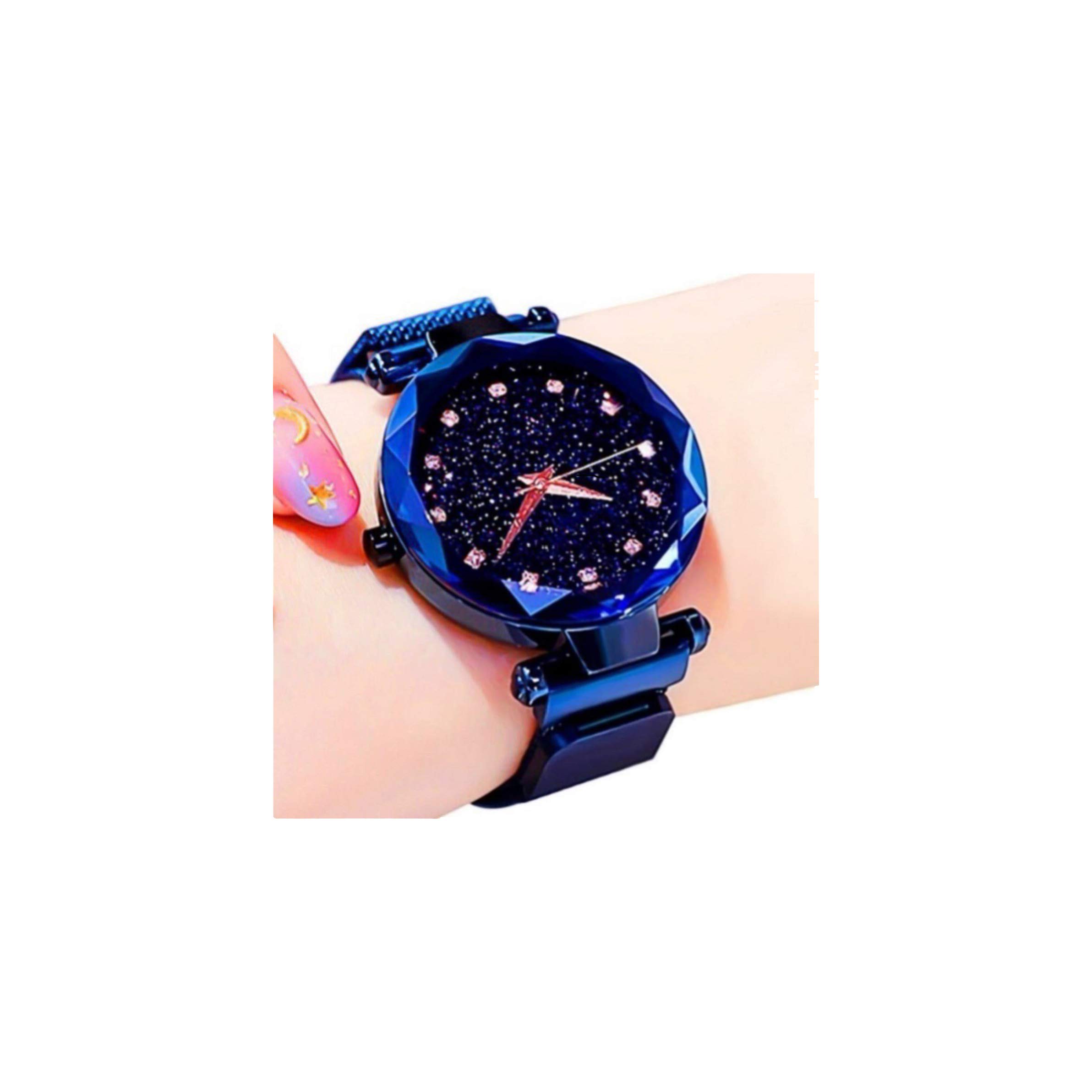 Acnos Stainless Steel Premium Black Round Diamond Dial With Latest Generation Blue Magnet Belt Analogue Watch For Women Pack Of - 1 (Dm-Blue10), Blue Band (B08L38TR1Z) Amazon Price History, Amazon Price Tracker