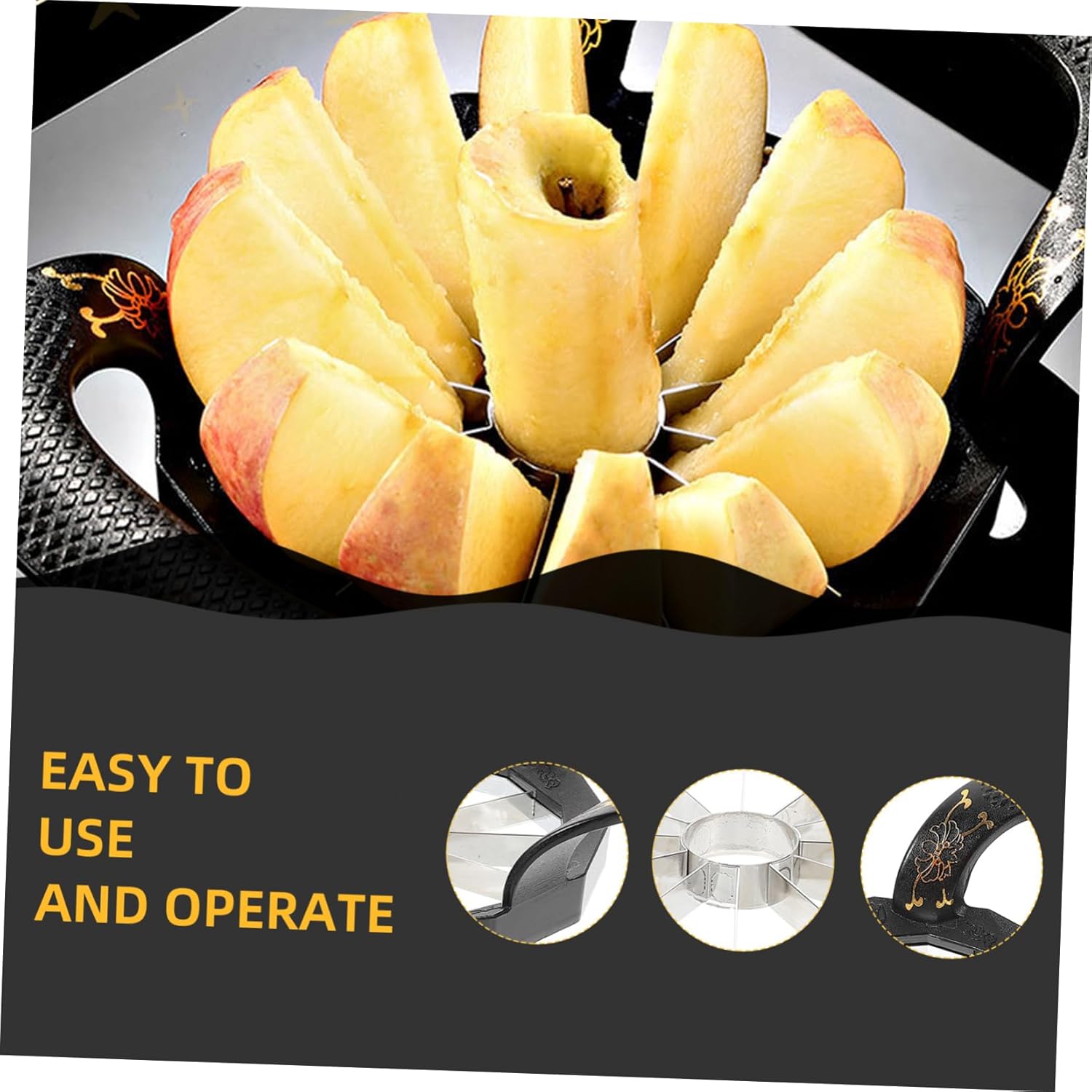 PRETYZOOM Apples Corer Slicer Fruit Fork Apple Slicer Tool Kitchen Tool and Safe for Storage