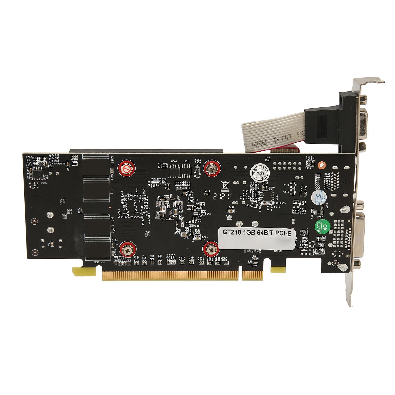 Tarjeta Gráfica para Computadora, 1 GB DDR2 64 bits 589 MHz 800 MHz HDMI DVI VGA PCI Express 2.0 Ranura, Tarjeta Gráfica para Juegos para 10 11 para Vista para Linux ( 1