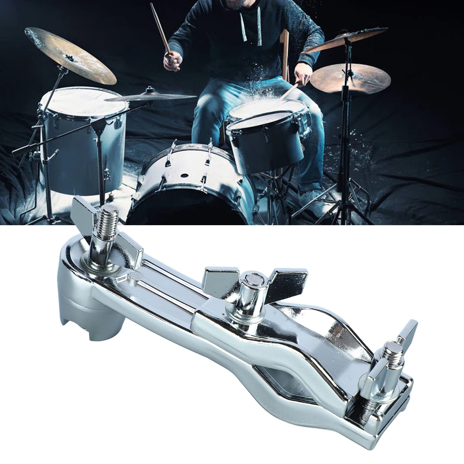 Morsetto per Batteria, Morsetto per Piatti a Sgancio Rapido Regolabile Supporto per Piatti a Clip per Batteria Multifunzionale per Supporti per Piatti a Batteria