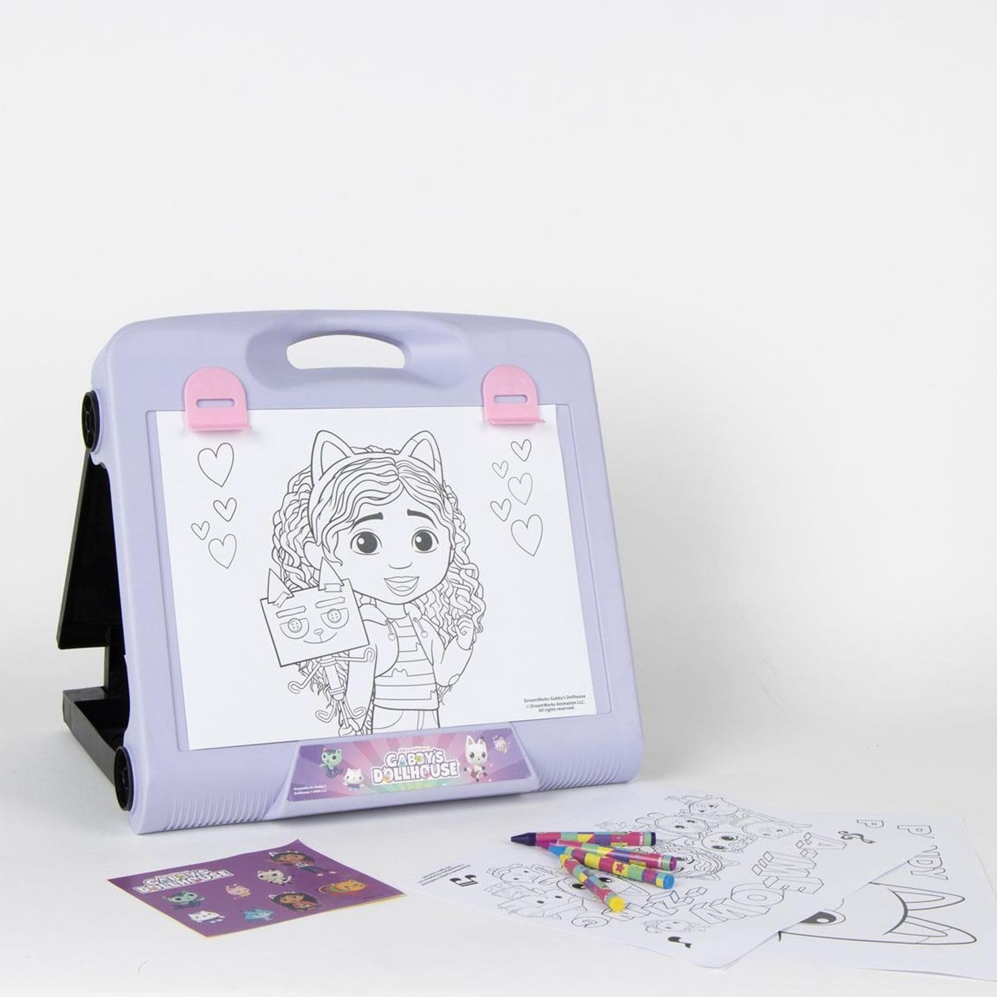 Magnetisches Zeichenbrett „Gabby's Dollhouse“ mit Tragetasche und Zubehör – wiederverwendbares Schreibbrett für Kinder für Mädchen und Fans von „Gabby's Dollhouse“
