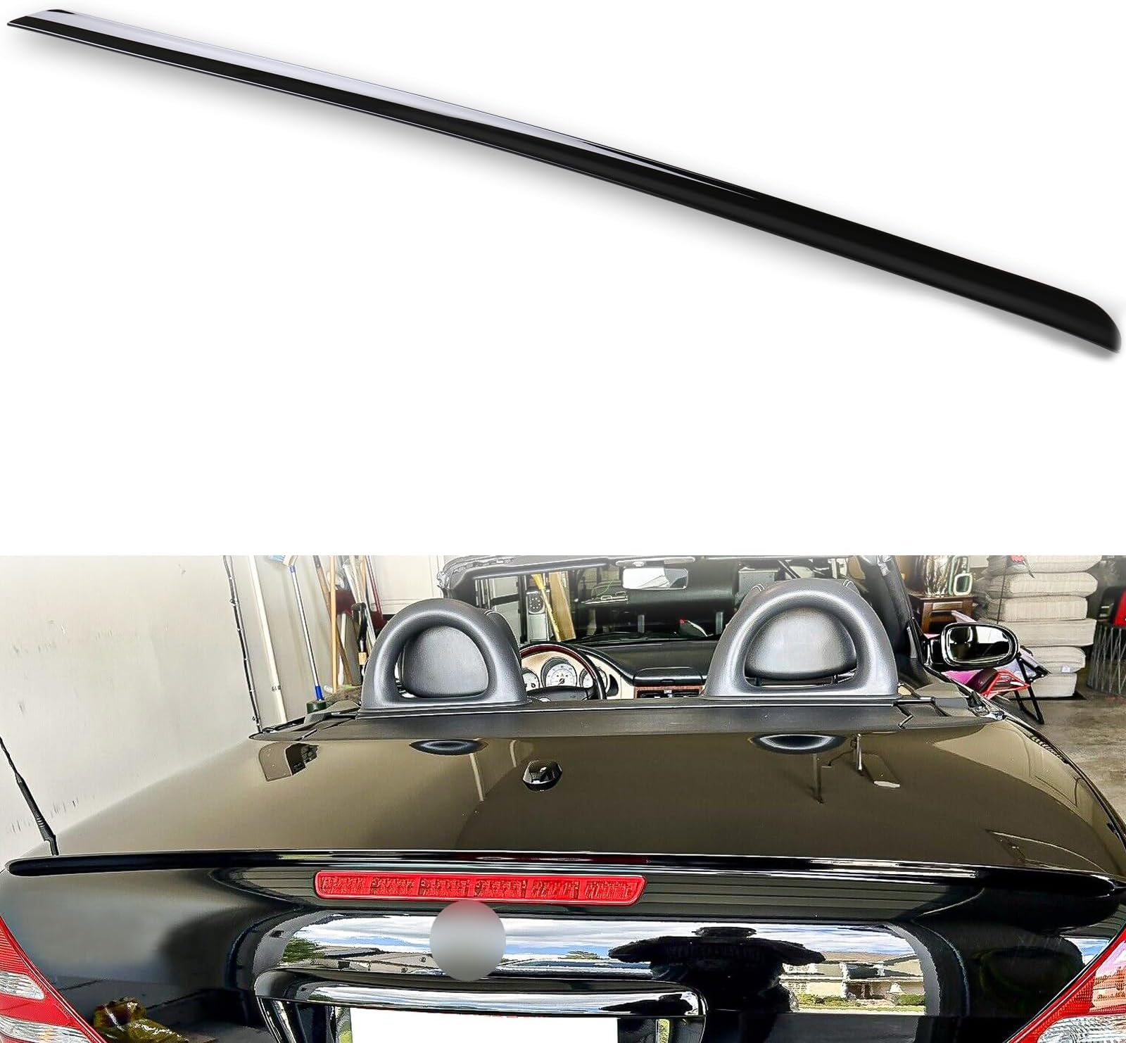 Painted Factory Print Code Trunk Lip Wing Spoiler for Mercedes-Benz SLK Class R170 Roadster 1998-2004 Fast Delivery Easy Installation 650 Calcite White