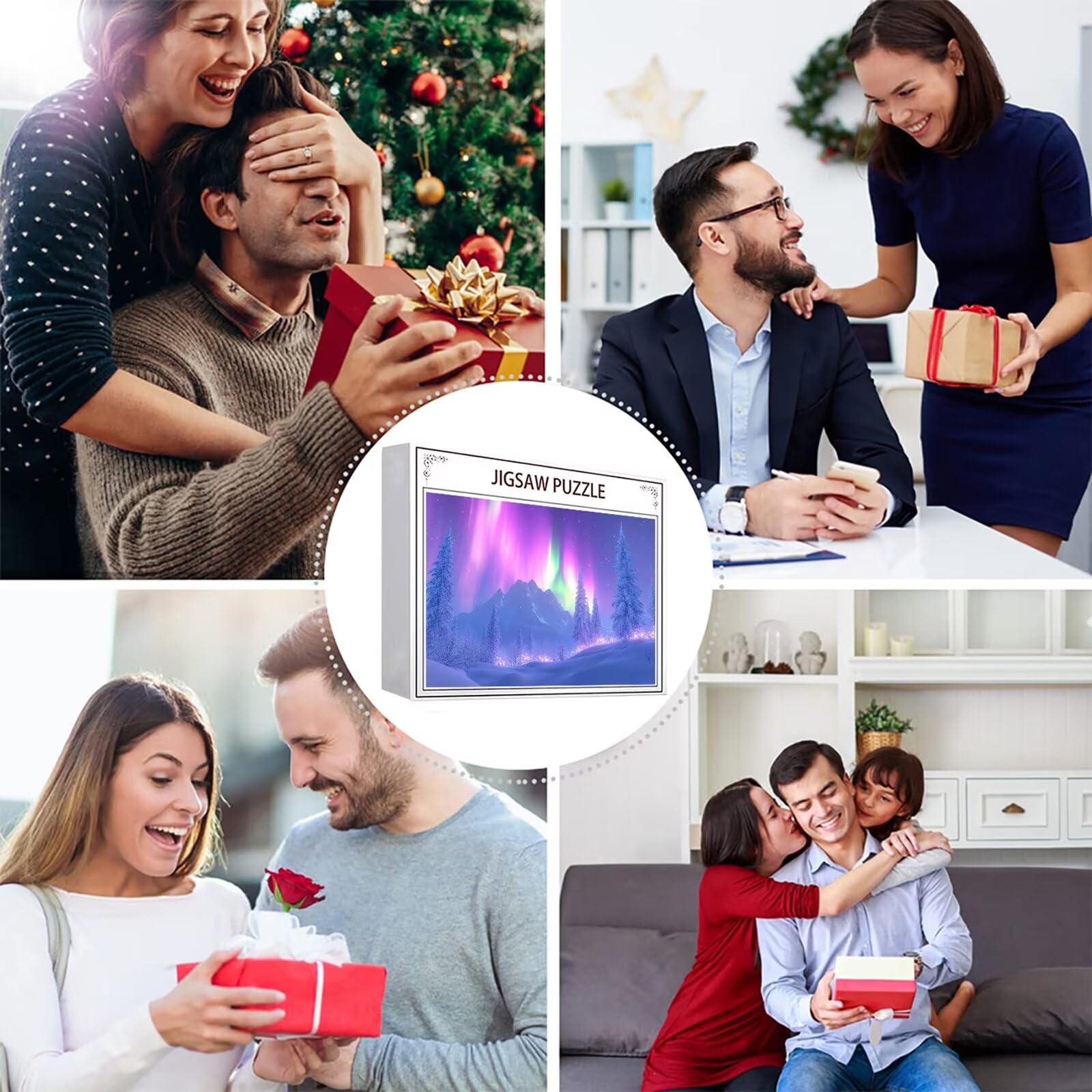 Puzzle 4000 elementów zorza polarna puzzle dla dorosłych zima 141 x 87 cm Unikalne rzemiosło klasyczne 3D drewniane układanka do rodzinnych gier biznesowych, układanka do samodzielnego wykonania nawet