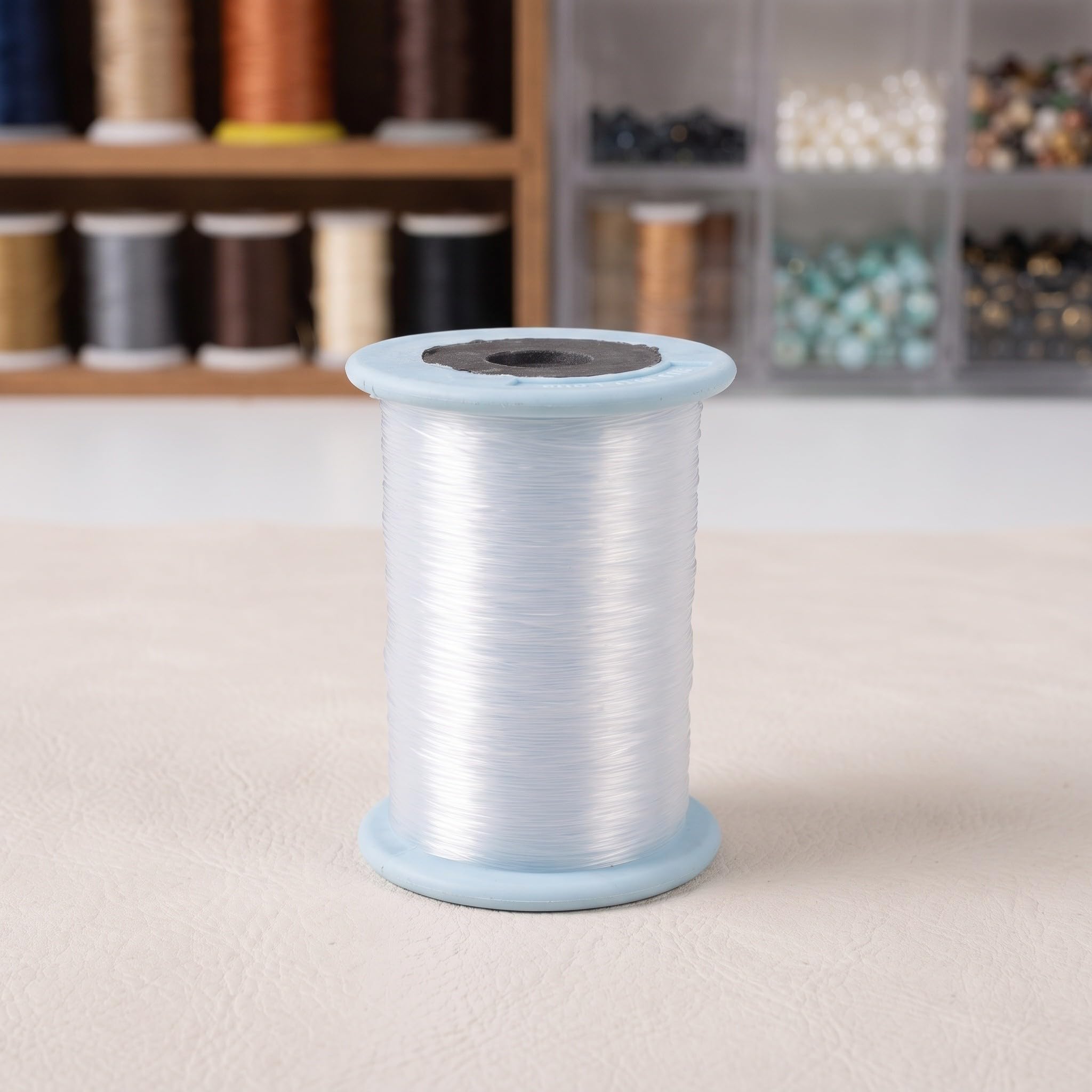 Artibetter 3 rollos de hilo de pescar transparente para manualidades - Hilo de coser de nailon transparente de 0,7 mm x 180 m - de pescar sin elasticidad para trabajos con cuentas, joyería y