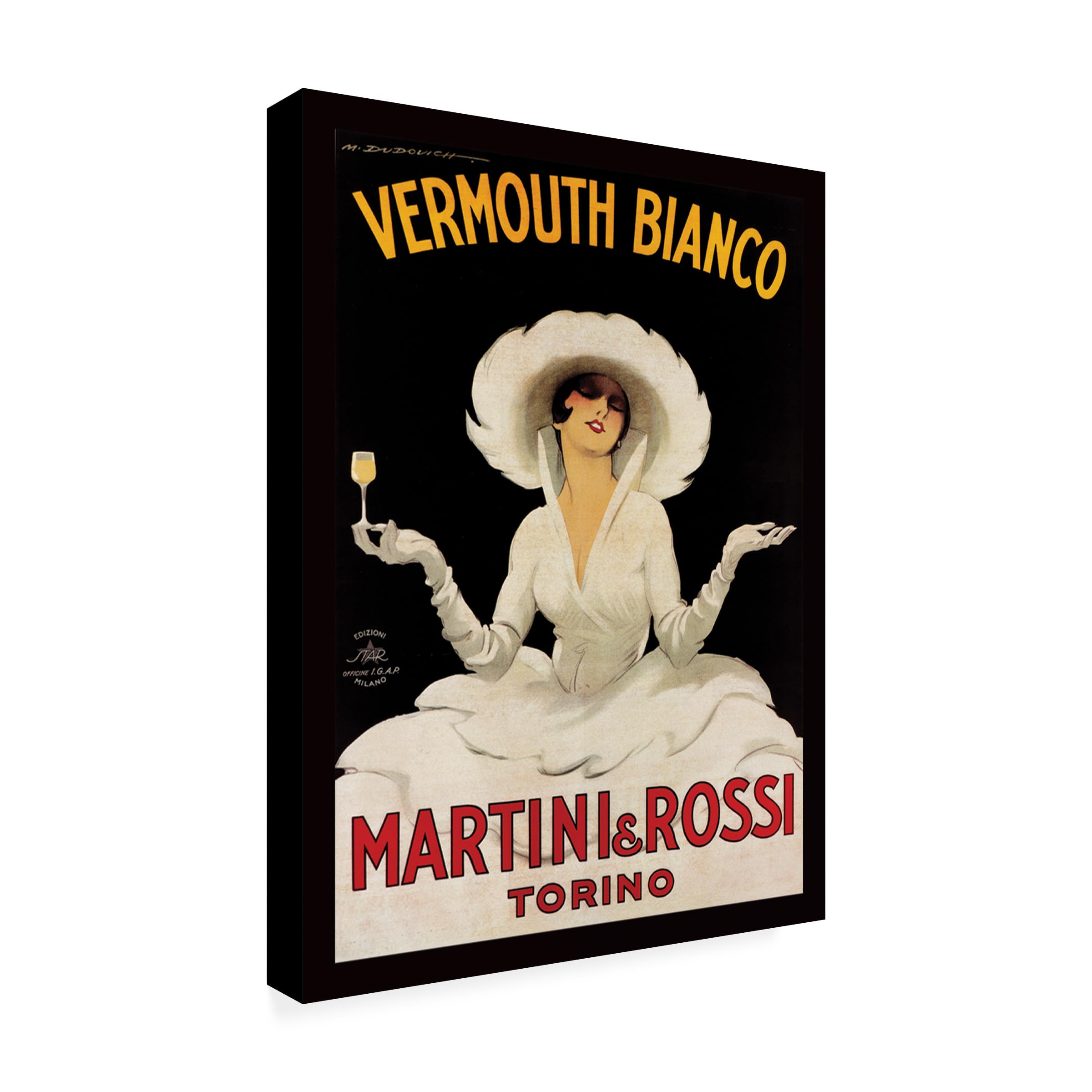 Amazon.com: Trademark Art Vermouth Bianco Martini and Rossi Canvas