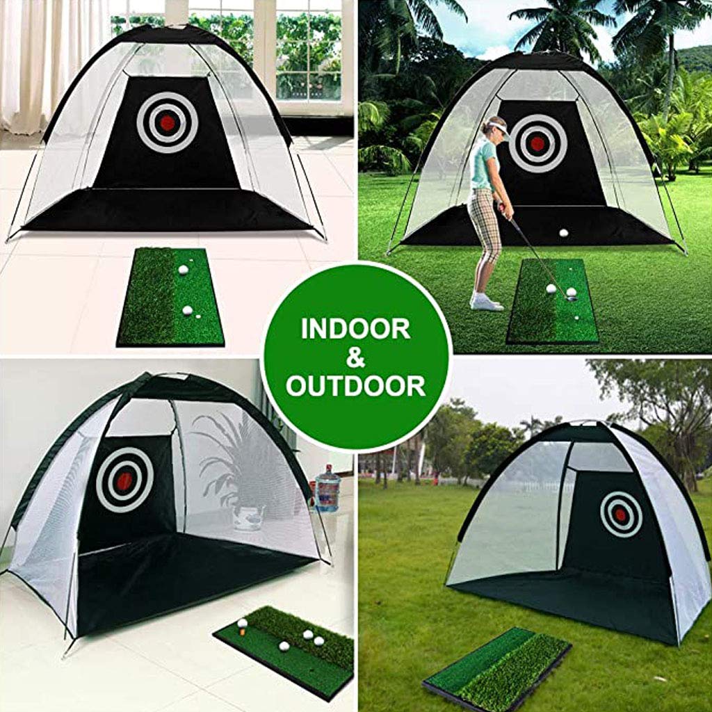 Siatki golfowe do jazdy na podwórku, siatka do gry w golfa, pomoce treningowe na świeżym powietrzu, siatka do gry w golfa z torbą do noszenia, symulatory golfowe do domu