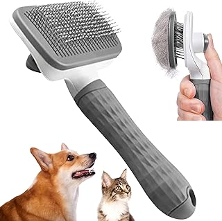 Self Cleaning Slicker Brush for Dogs,Cats, Rabits etc, Laadi Cat Brush Dog Brushes For Grooming,Kitten Brush, Dog Brushes For Shedding,Cat Brushes for Long haired Cats Dogs, Deshedding Brush For Dogs.