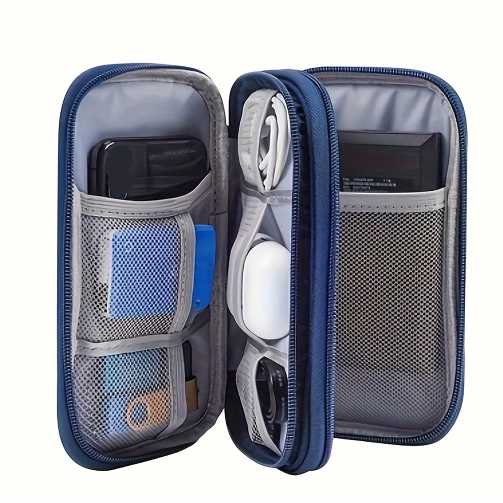 Borsa Organizzatore Cavo | Oxford panno viaggi organizzatore caso mesh tasca(Black)