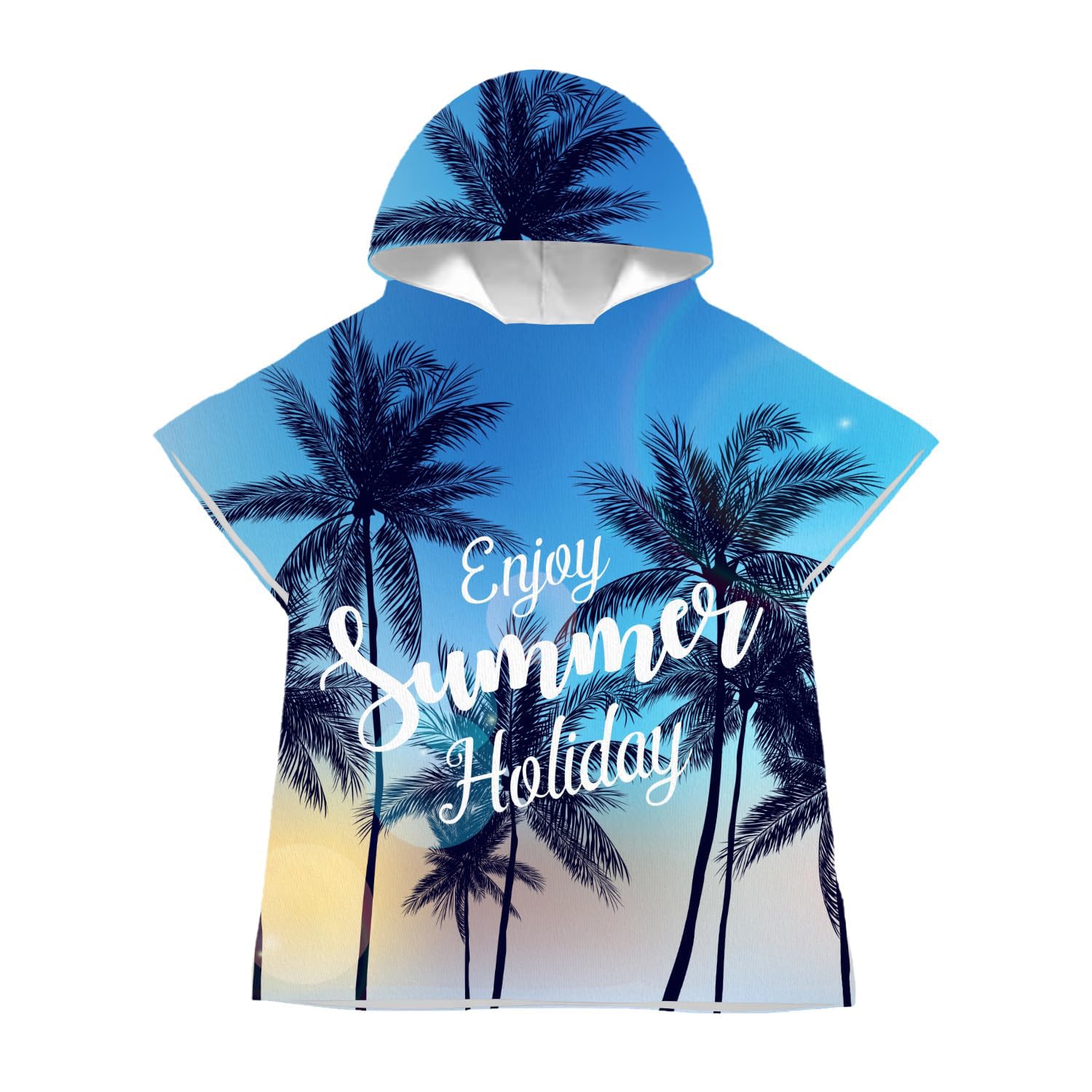 LOMTRATS Quick Dry Surf Poncho Changing Towel Robe Hoodie for Kids,Microfiber Swimming Beach Surfing Diving Home Hot Springs Bathing Parka