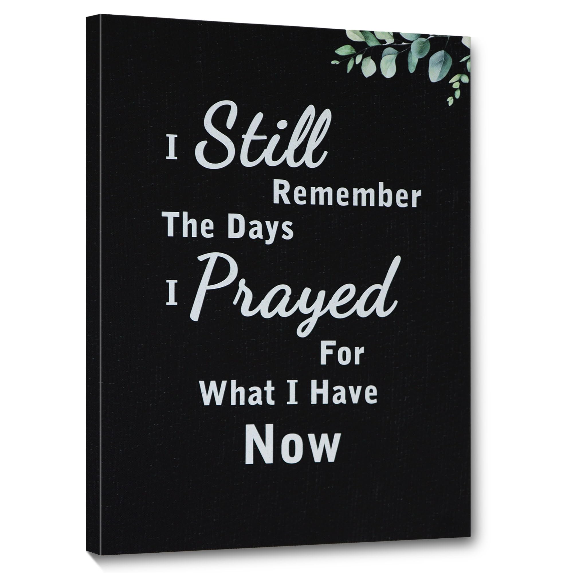 Ahys I Still Remember The Days I Prayed For What I Have Now, Motivational Wall Decor Rustic Farmhouse Decor Inspirational Canvas Wall Art Framed Poster For Home Office Living Room Bedroom Decorations