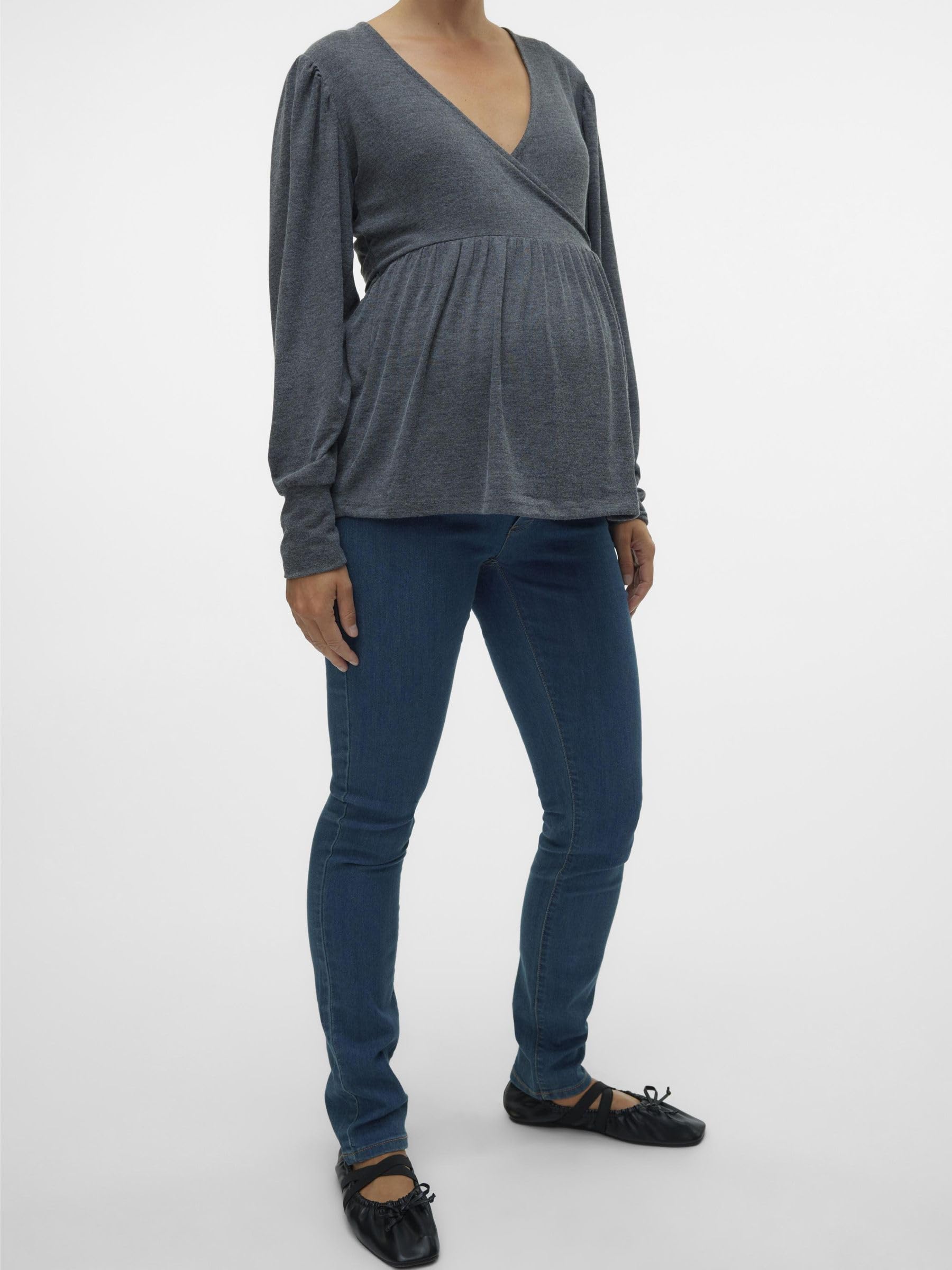 MAMALICIOUS Mljulia Medium Blue Slim Jeans A. Noos Mujer