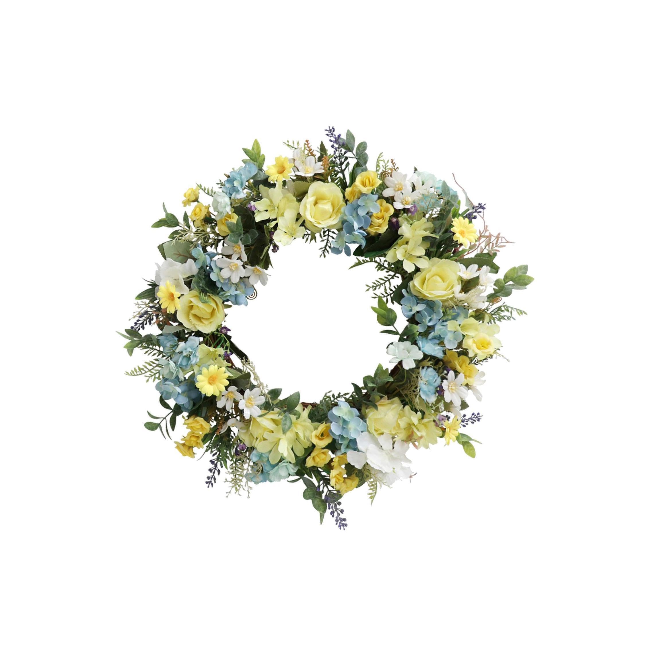 Kixzsaz Green Garland Simulation Wreaths Floral Hoop Vivid Hanging Decorative Lifelike And Lifelike And Can Be In Every Season To Decorate Home. Fall Decor Wreath